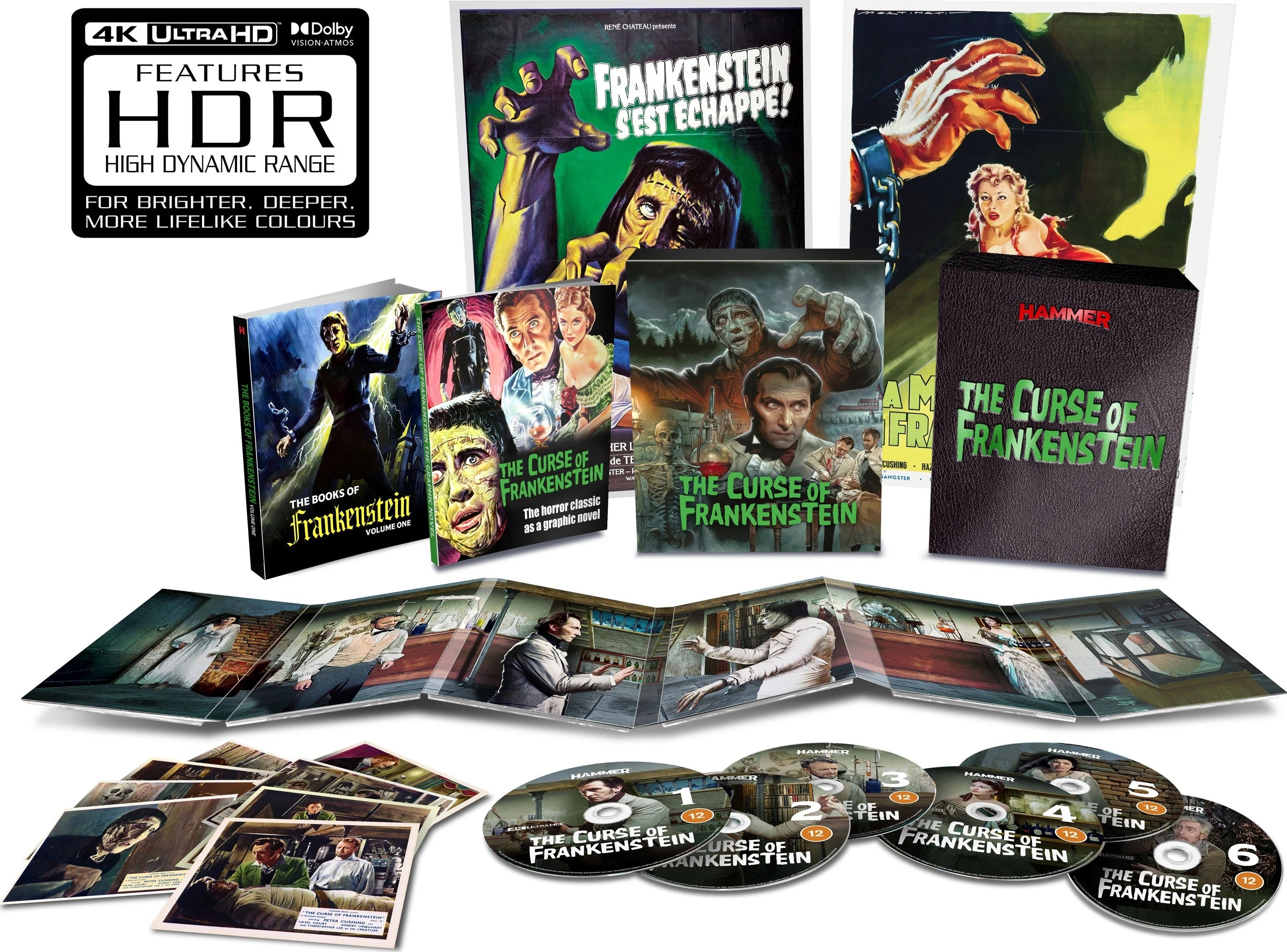 THE CURSE OF FRANKENSTEIN (REGION FREE/B IMPORT - LIMITED EDITION) 4K UHD/BLU-RAY