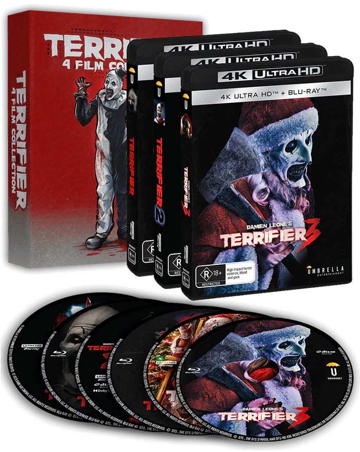 TERRIFIER 4-FILM COLLECTION (REGION FREE IMPORT) 4K UHD/BLU-RAY