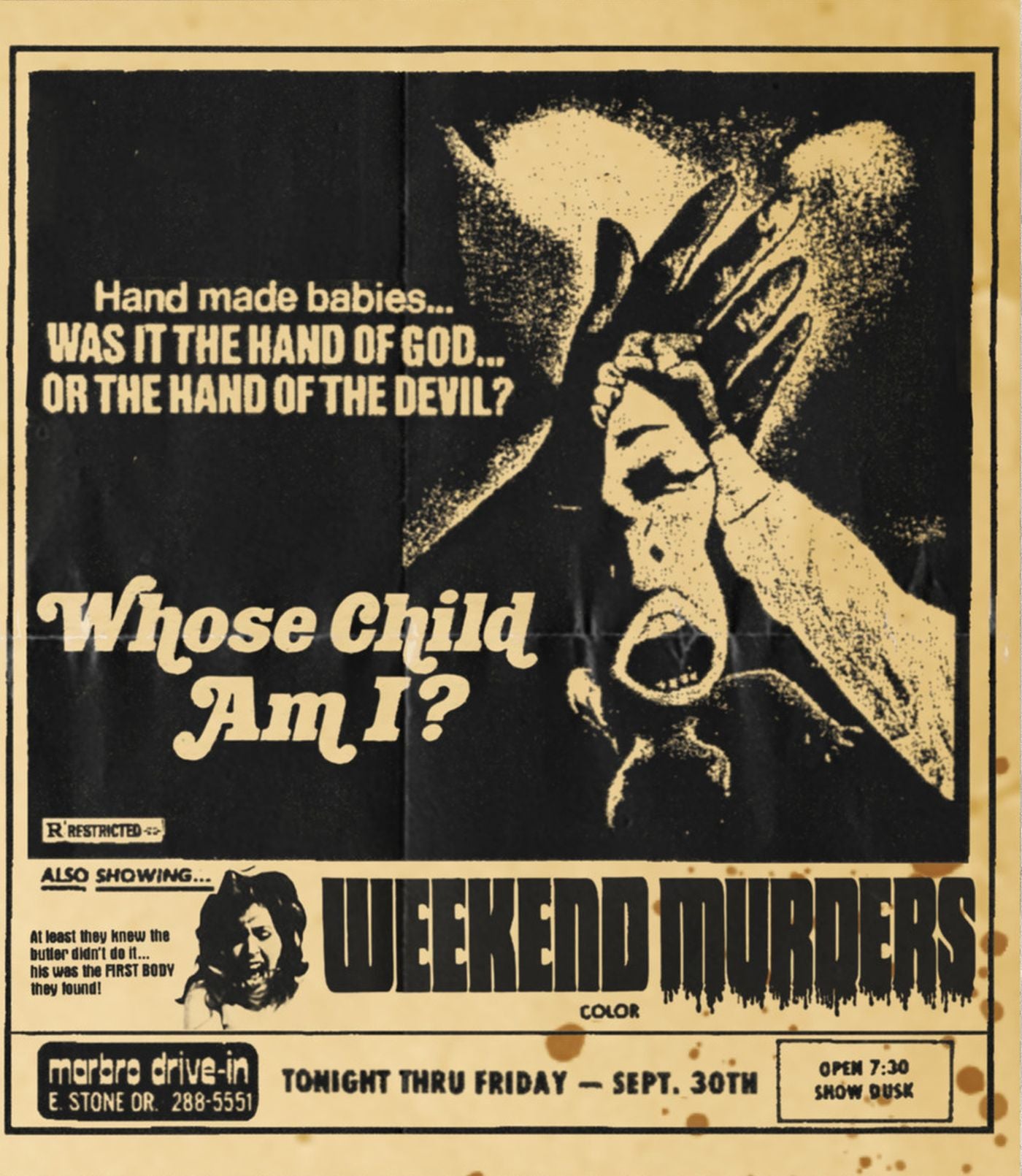 WHOSE CHILD AM I? / WEEKEND MURDERS BLU-RAY