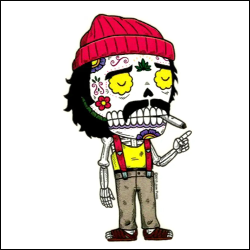 DAY OF THE DEAD CHEECH STICKER