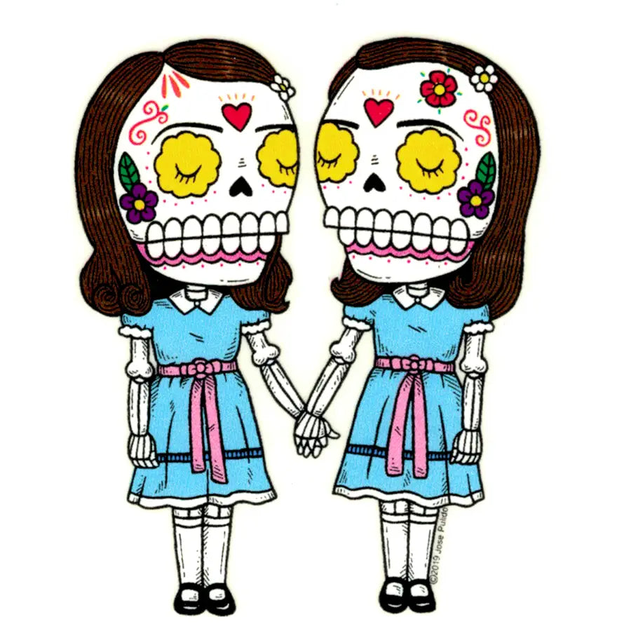 DAY OF THE DEAD SHINING TWINS STICKER