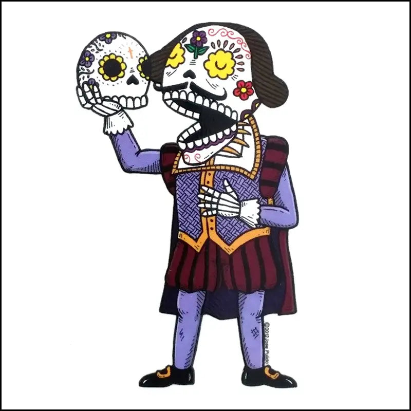 DAY OF THE DEAD SHAKEPEARE STICKER