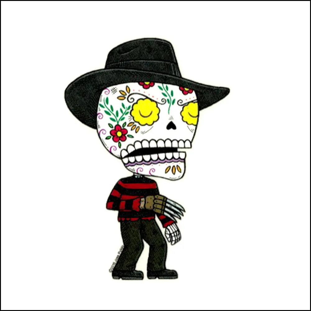 DAY OF THE DEAD FREDDY KRUEGER STICKER