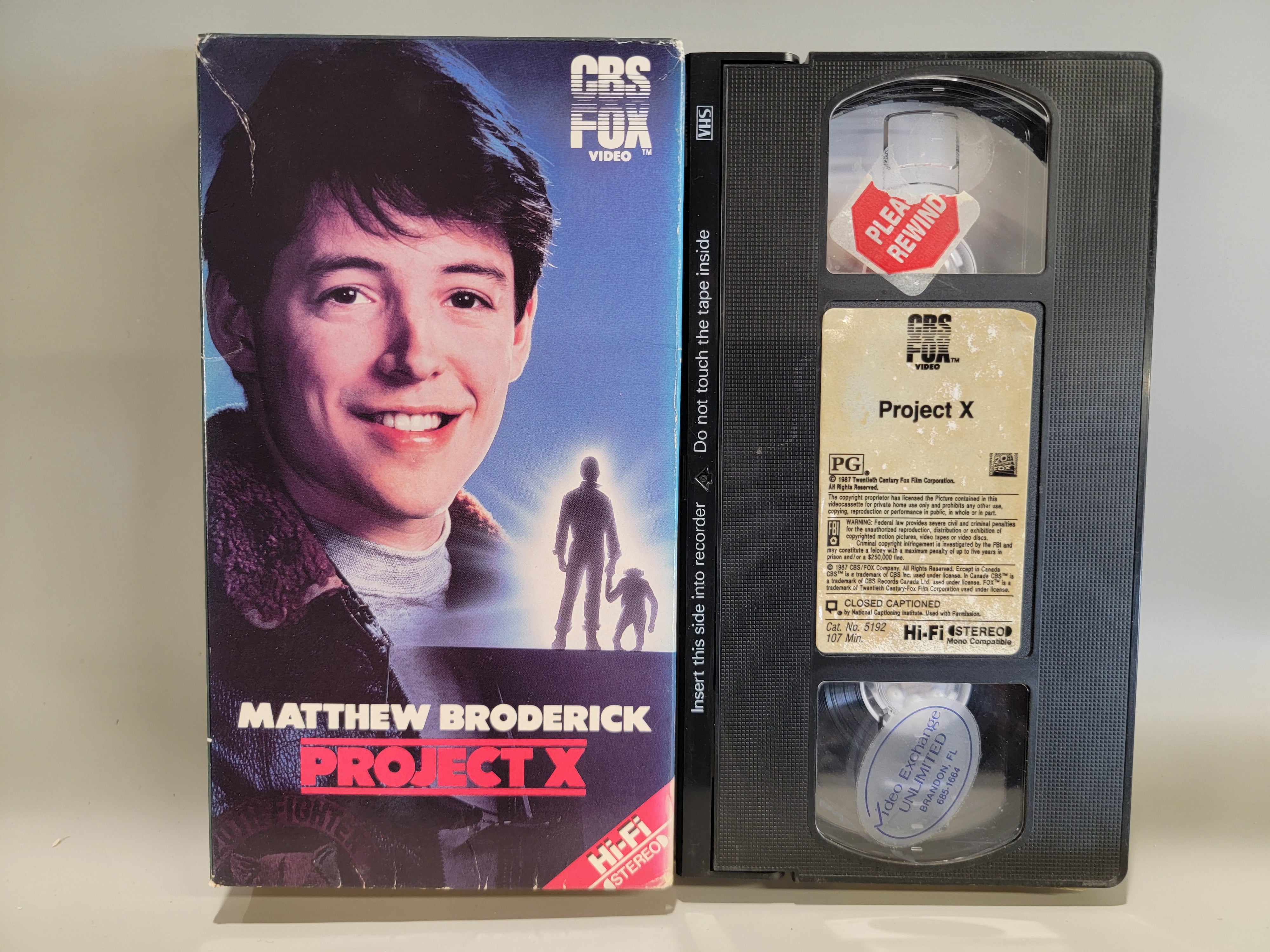 PROJECT X VHS [USED]