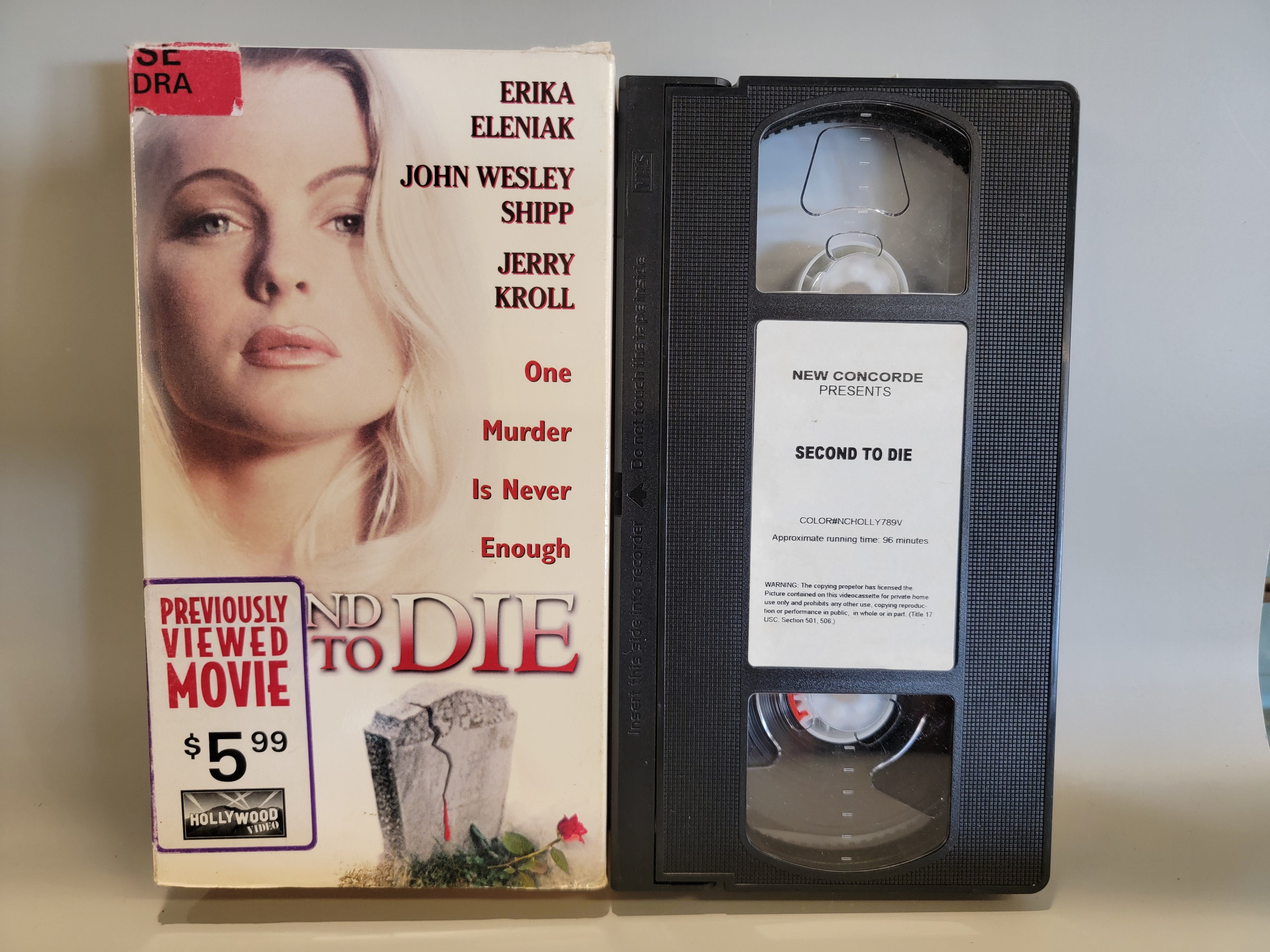 SECOND TO DIE VHS [USED]