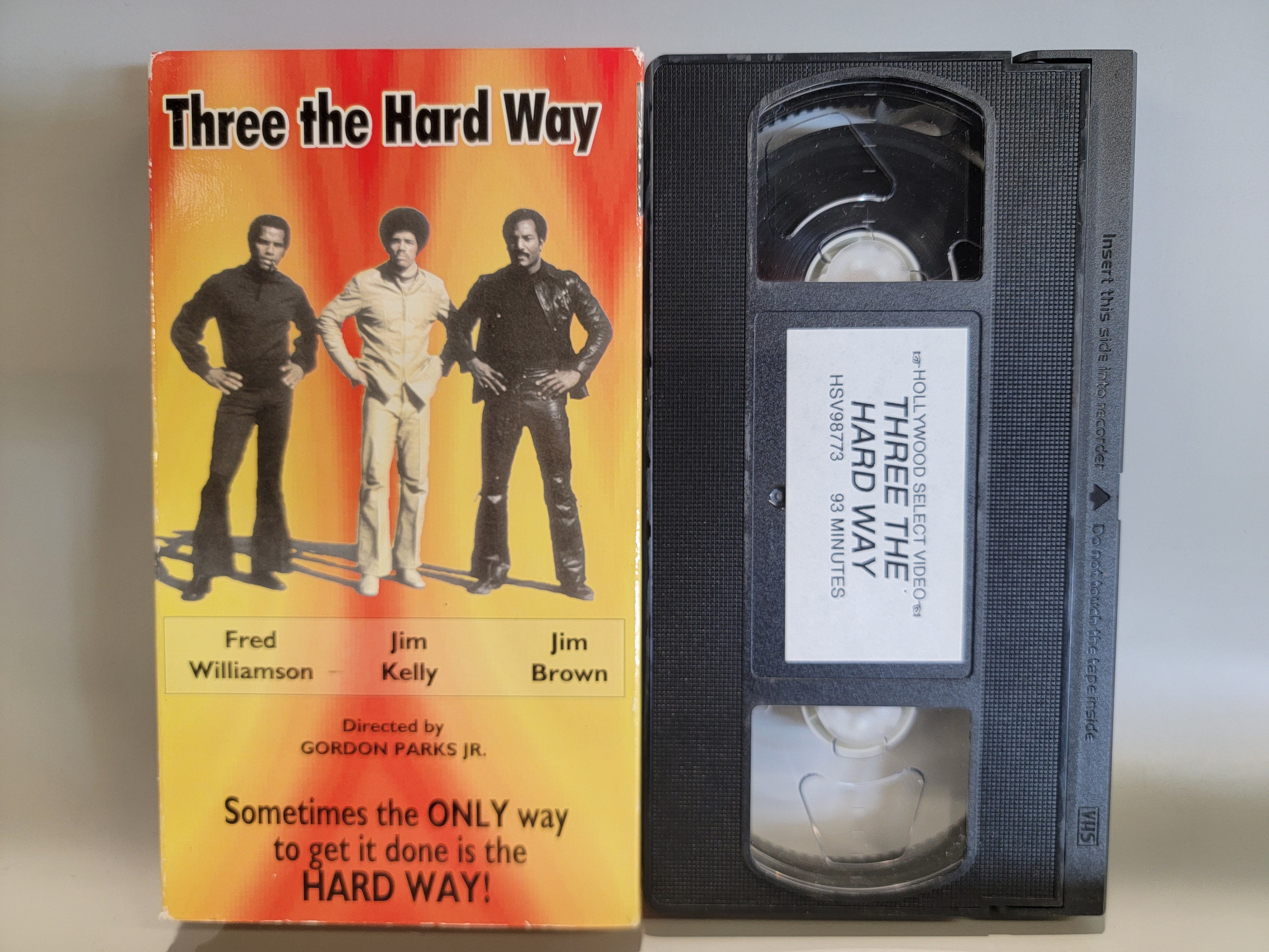 THREE THE HARD WAY VHS [USED]