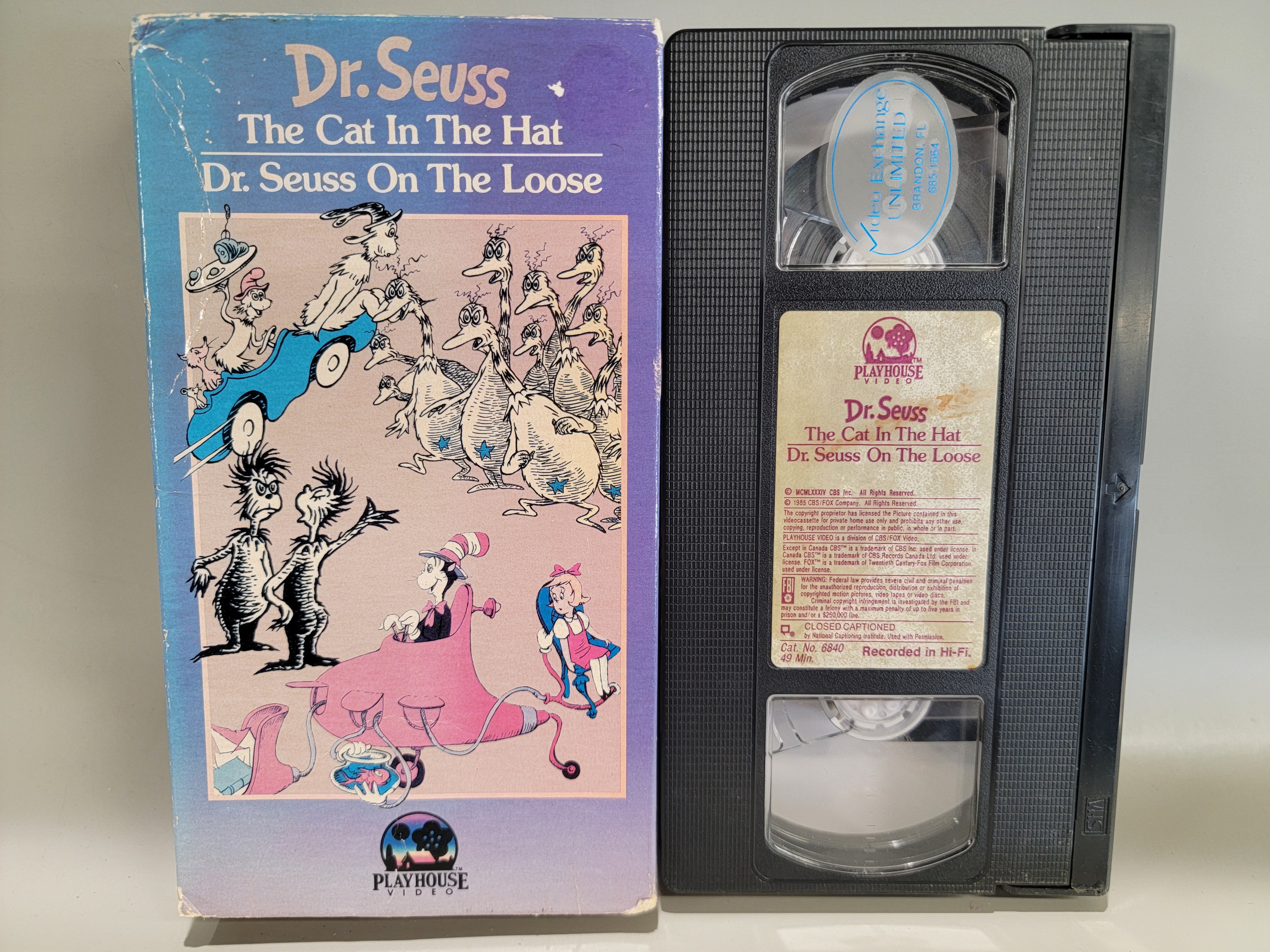 THE CAT IN THE HAT / DR SEUSS ON THE LOOSE VHS [USED]