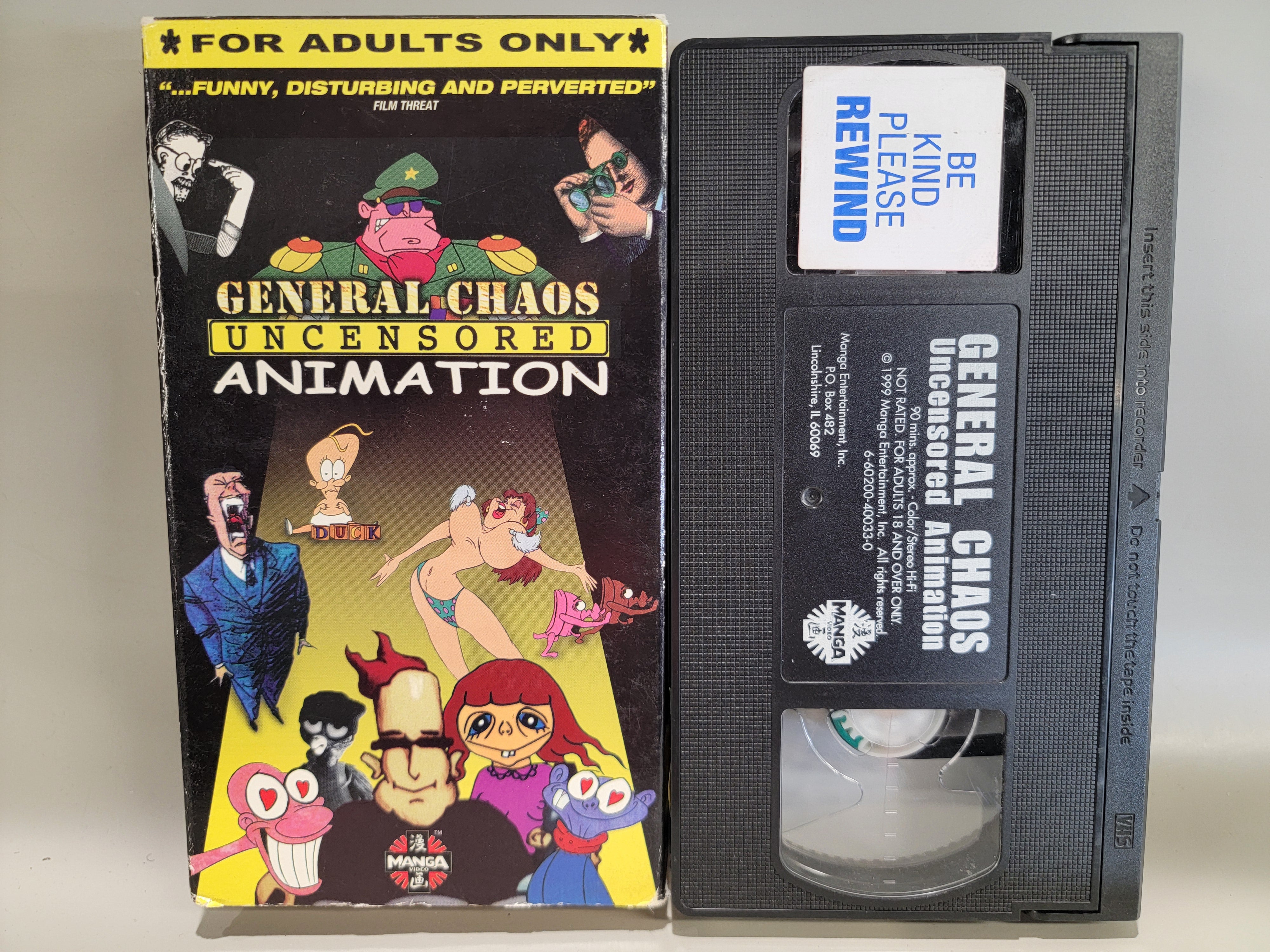 GENERAL CHAOS: UNCENSORED ANIMATION VHS [USED]