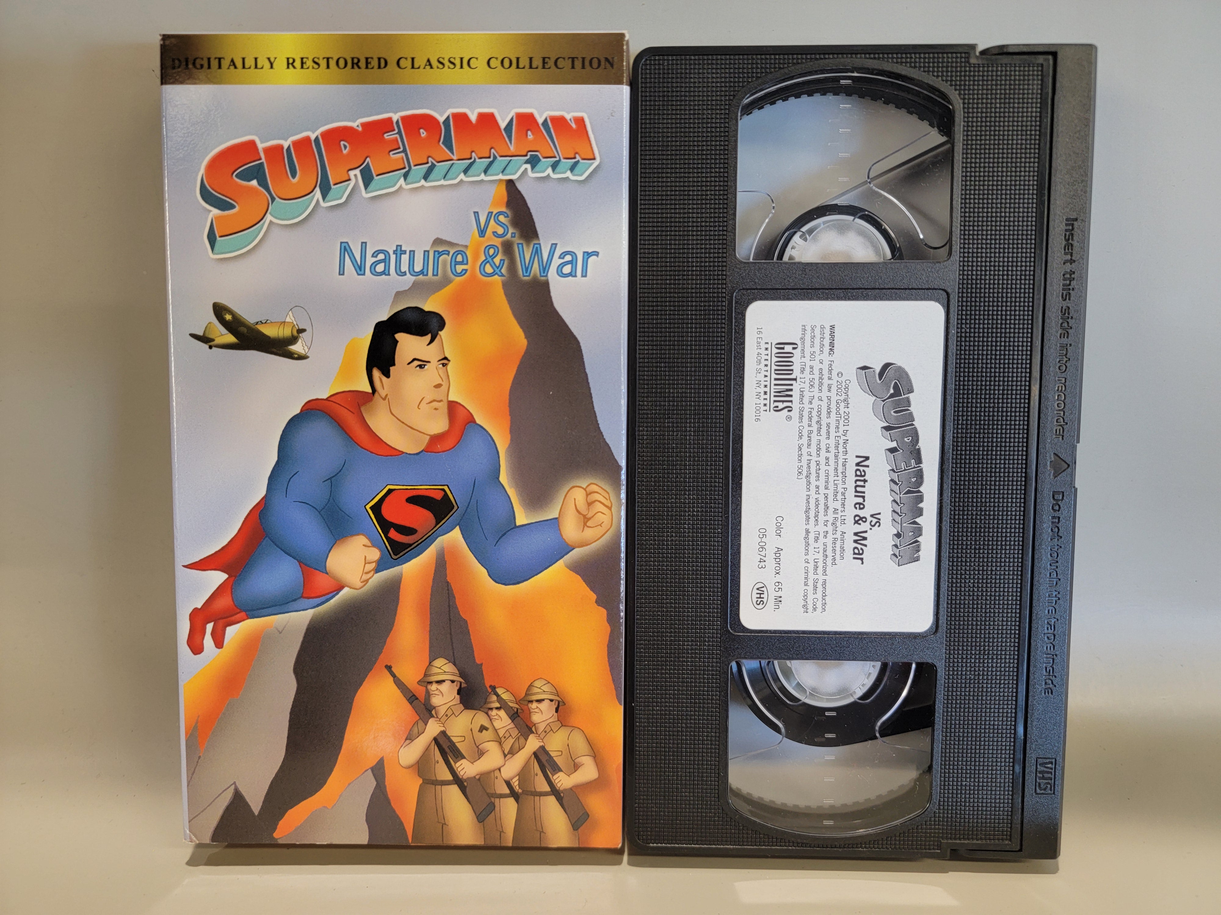 SUPERMAN VS NATURE AND WAR VHS [USED]