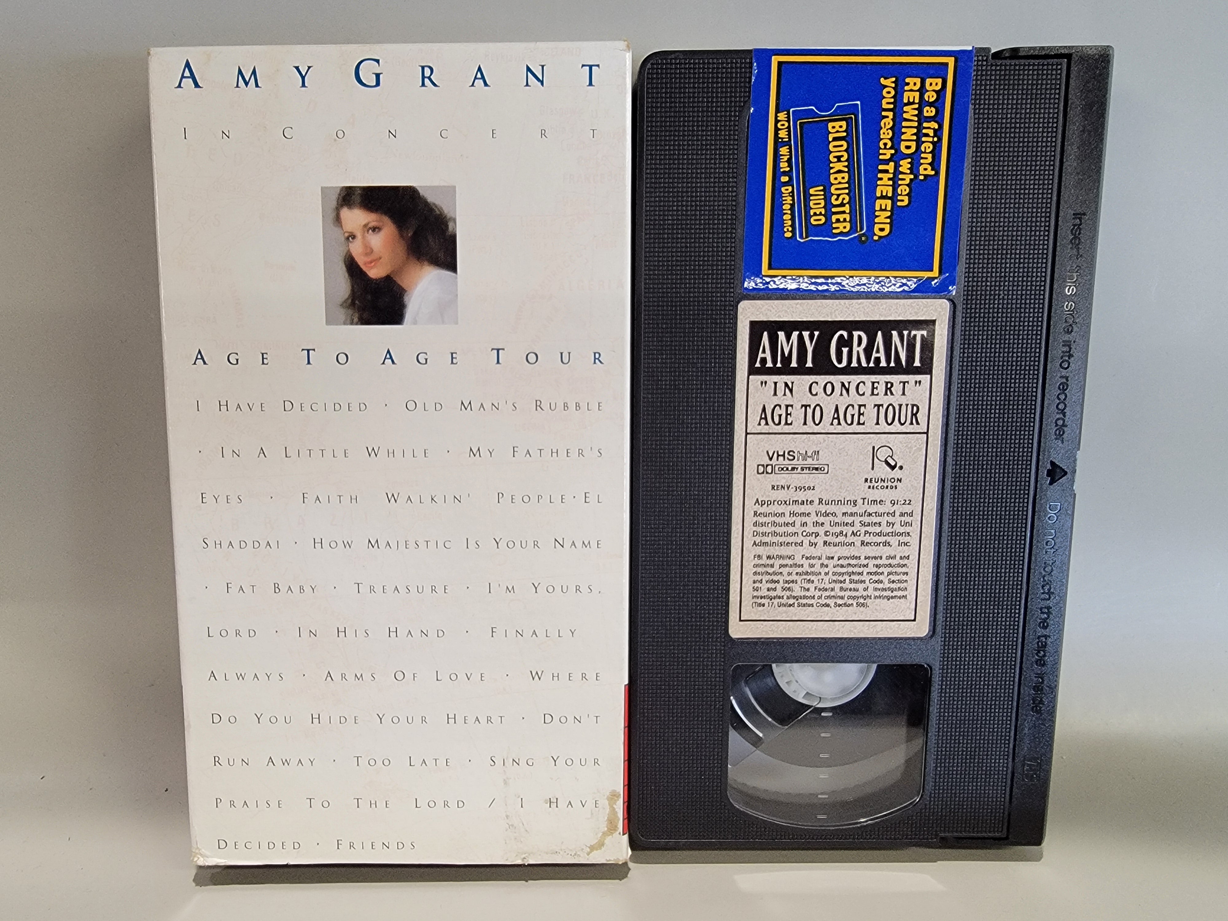 AMY GRANT: AGE TO AGE TOUR VHS [USED]
