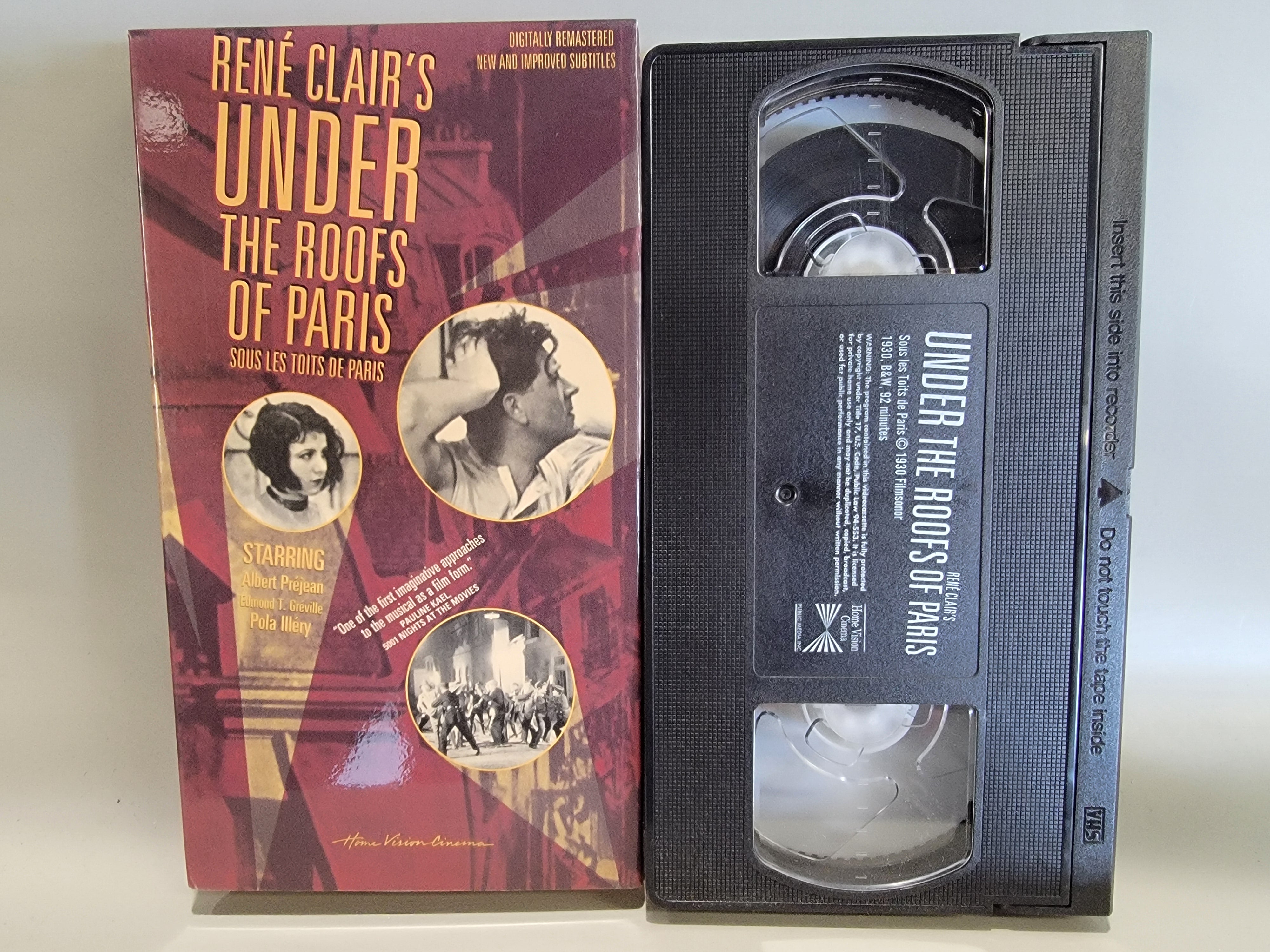 UNDER THE ROOFS OF PARIS VHS [USED]