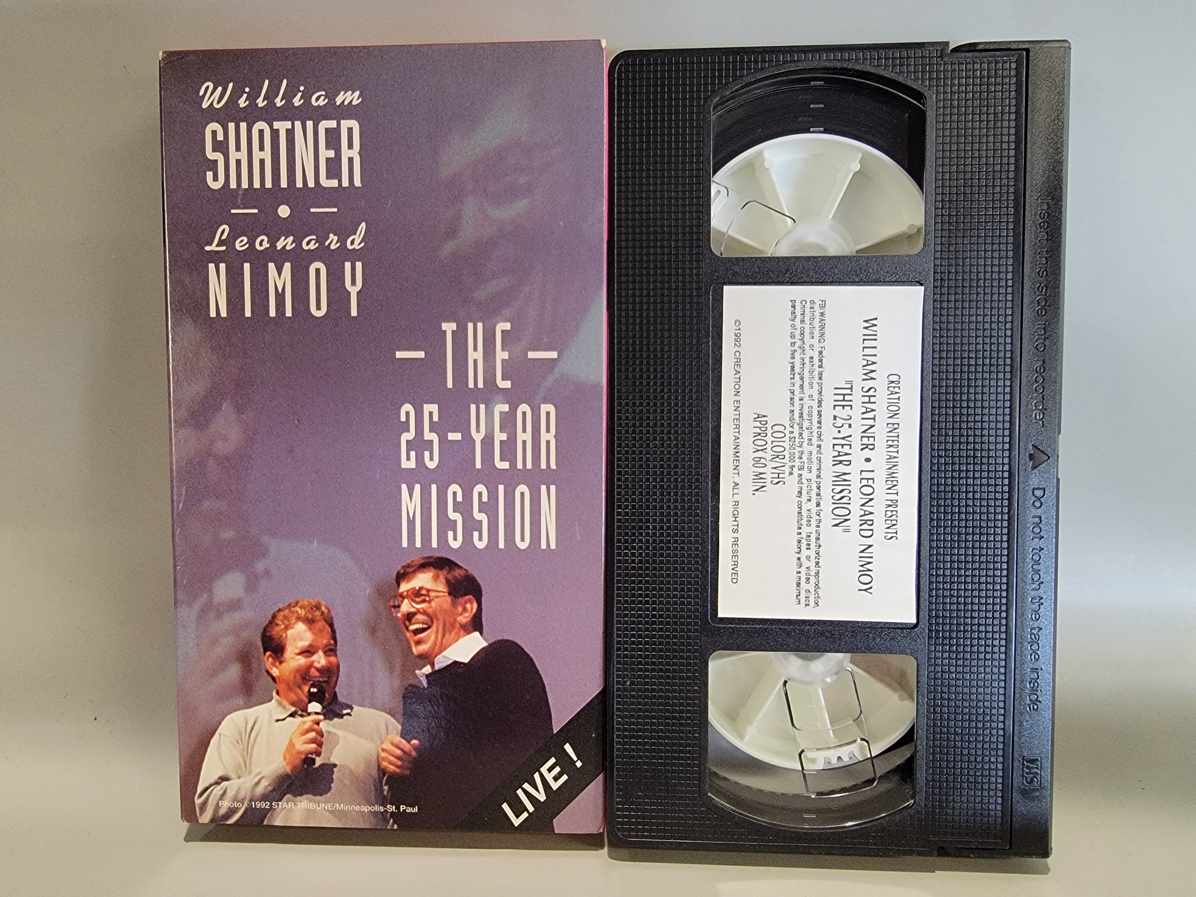 WILLIAM SHATNER AND LEONARD NIMOY: THE 25-YEAR MISSION VHS [USED]