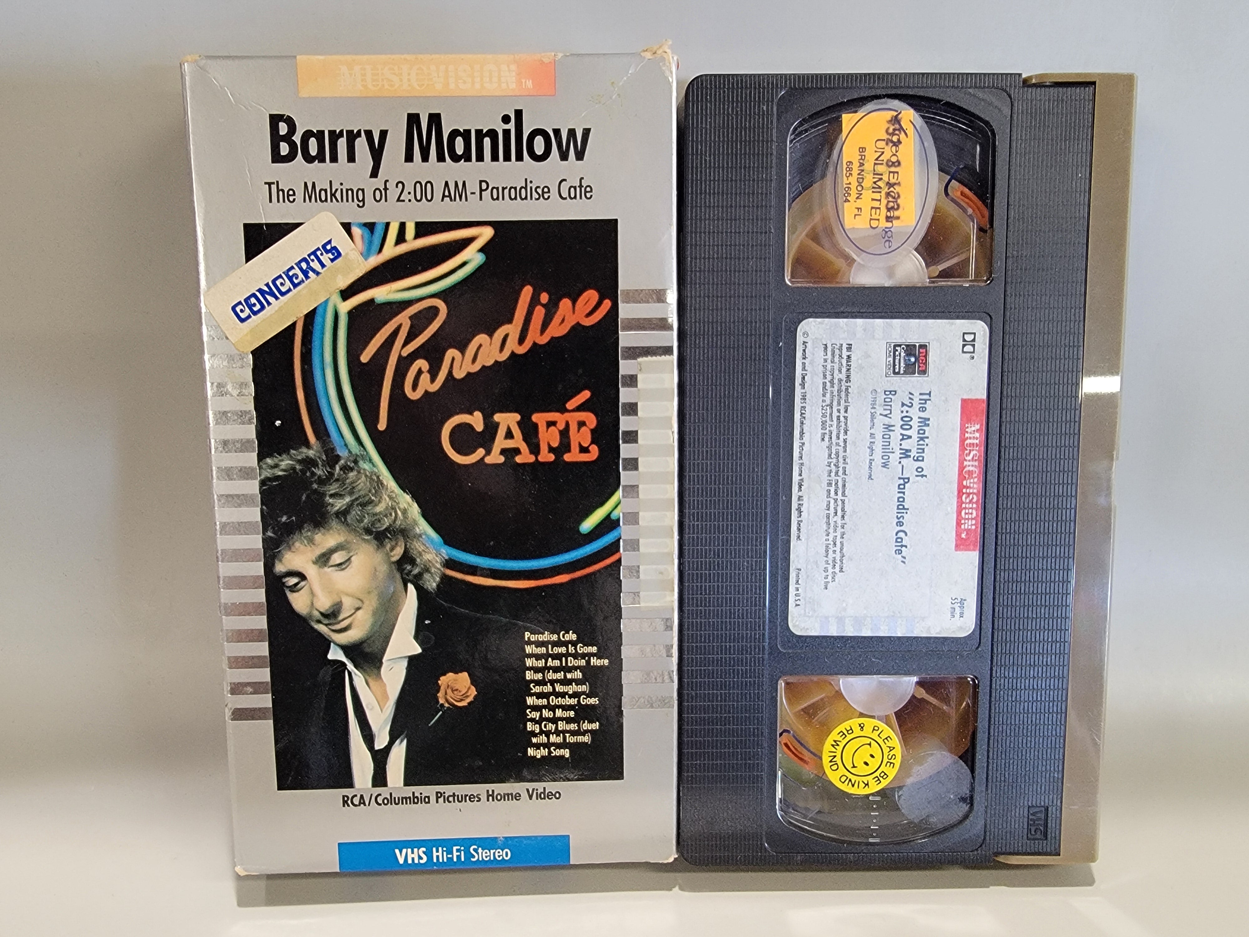 BARRY MANILOW: THE MAKING OF 2:00 AM-PARADISE CAFE VHS [USED]