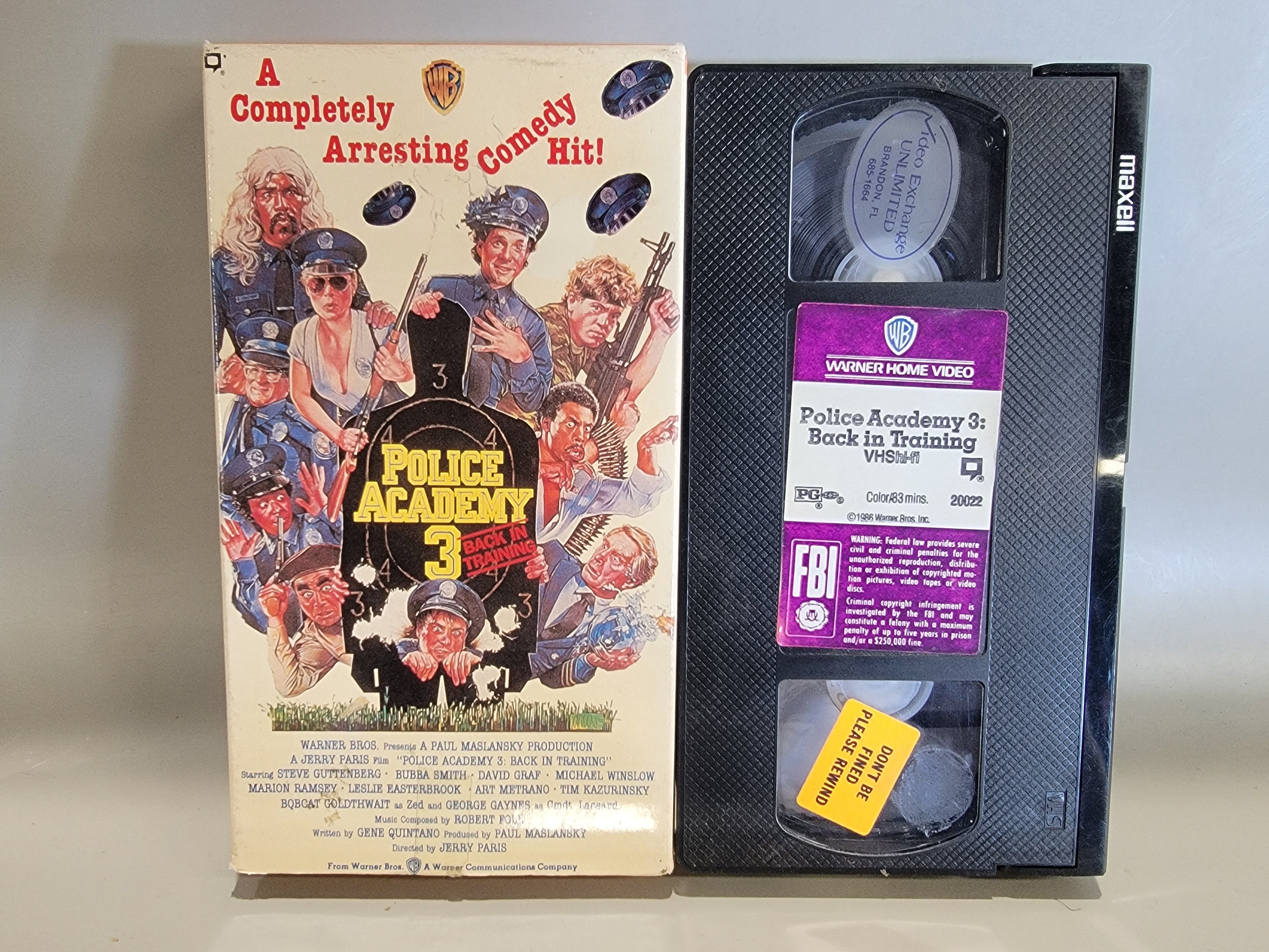 Police Academy VHS VCR Tape shops Collection