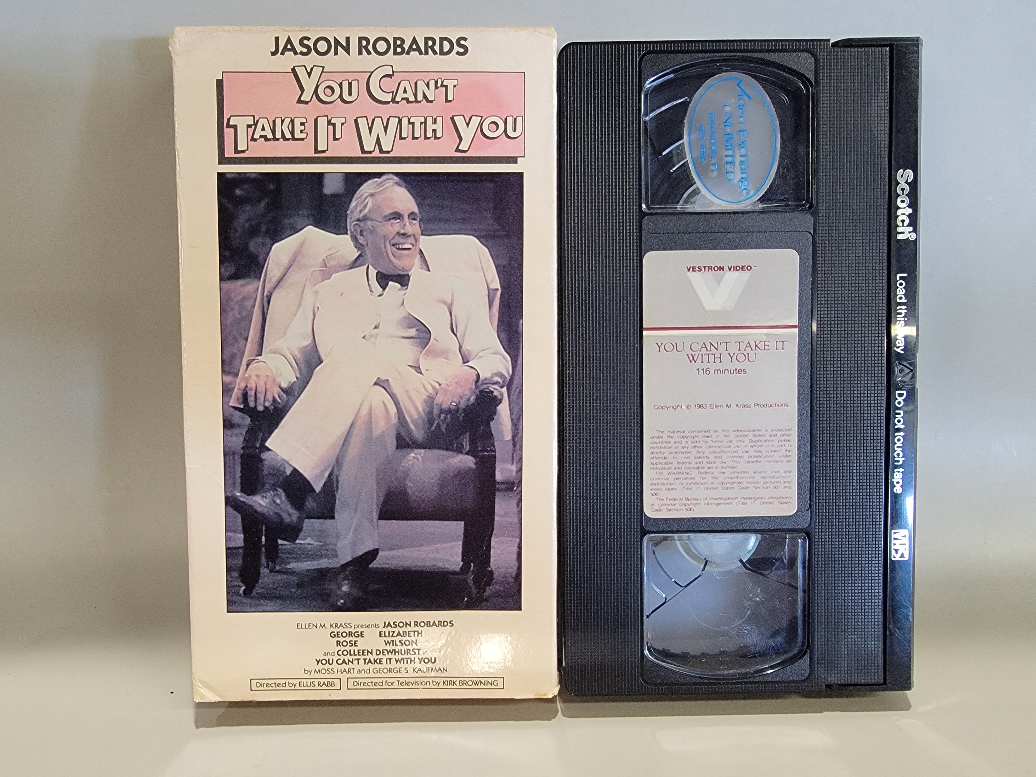 YOU CAN'T TAKE IT WITH YOU VHS [USED]