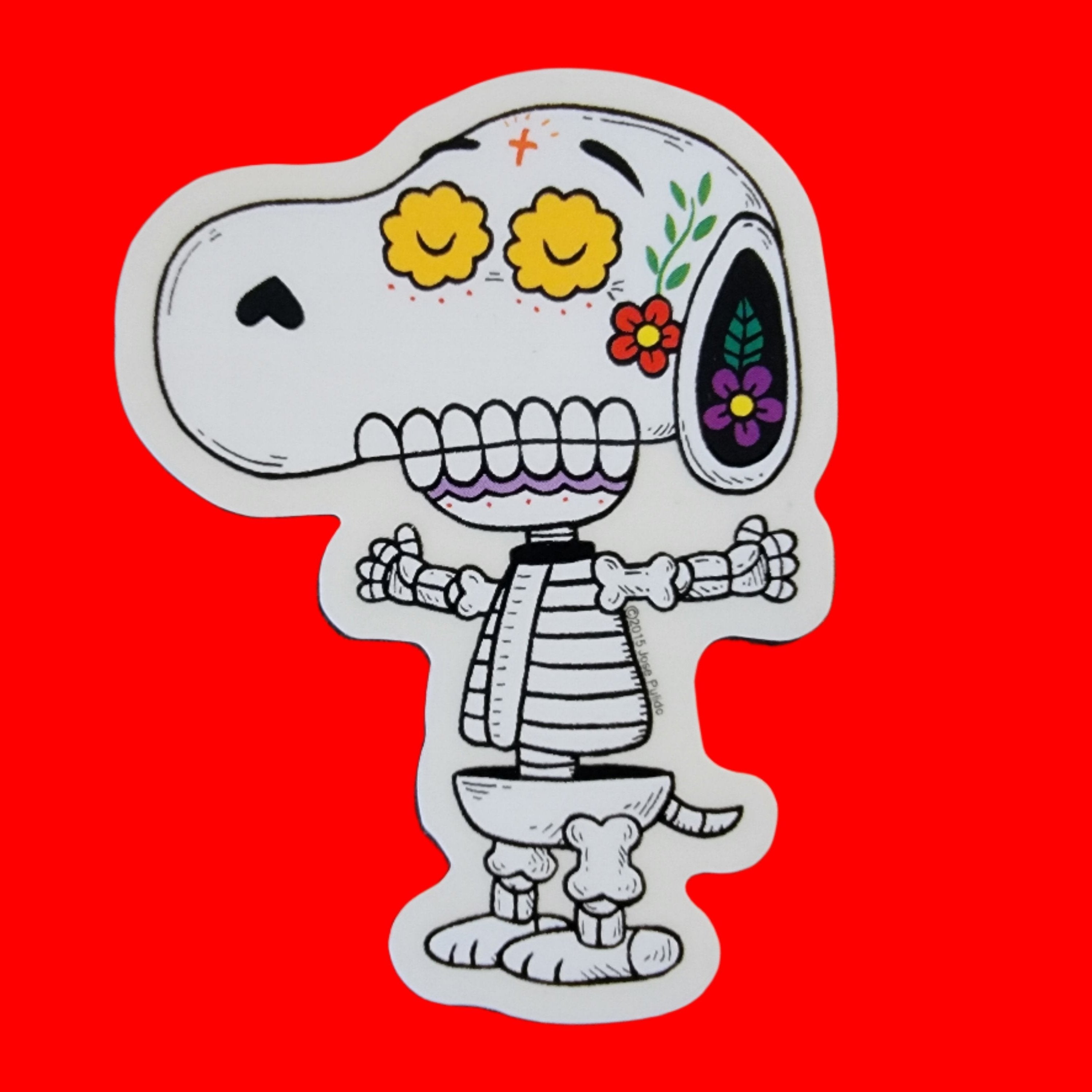 DAY OF THE DEAD SNOOPY STICKER