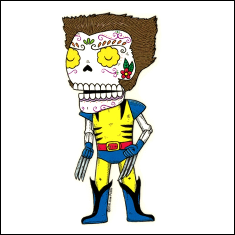 DAY OF THE DEAD WOLVERINE STICKER