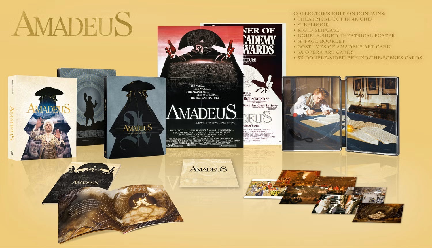 AMADEUS (REGION FREE/B IMPORT - LIMITED EDITION) 4K UHD/BLU-RAY STEELBOOK [PRE-ORDER]