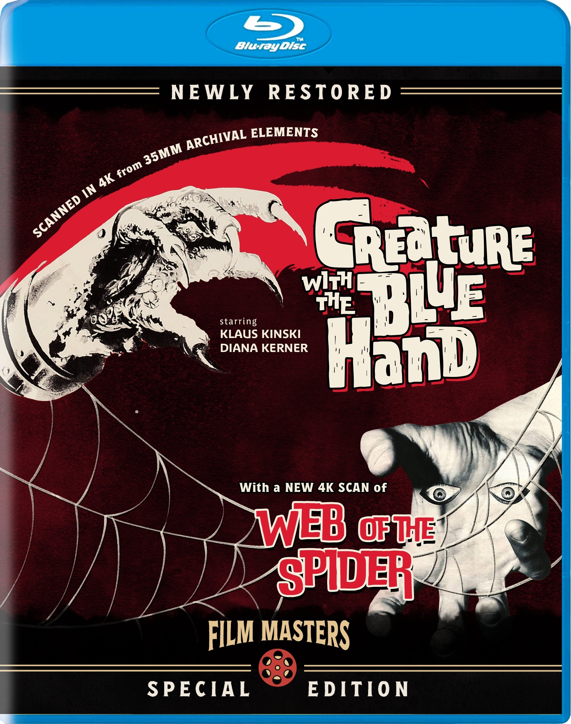 CREATURE WITH THE BLUE HAND / WEB OF THE SPIDER BLU-RAY