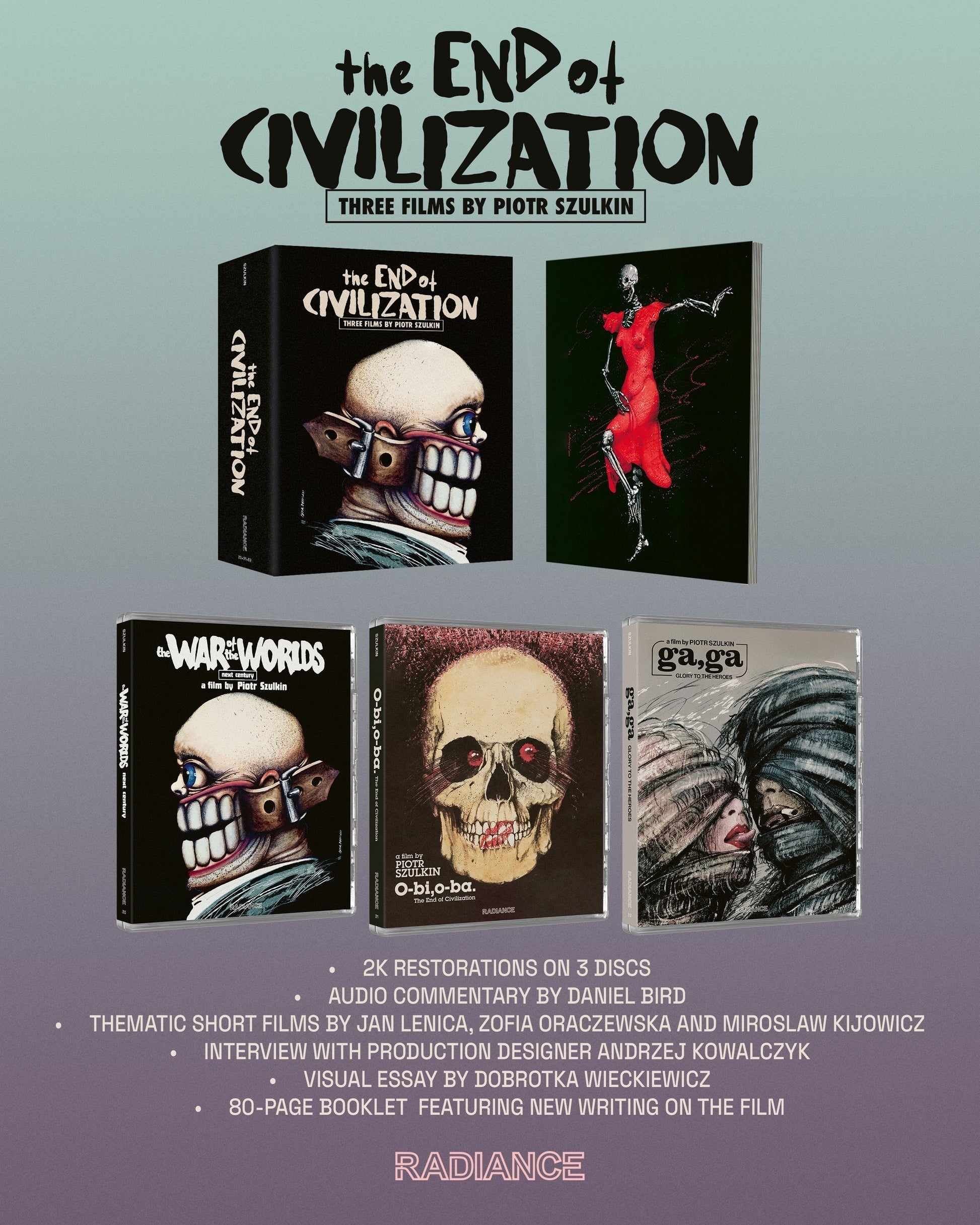 THE END OF CIVILIZATION: THREE FILMS BY PIOTR SZULKIN (REGION FREE IMPORT - LIMITED EDITION) BLU-RAY [SCRATCH AND DENT]