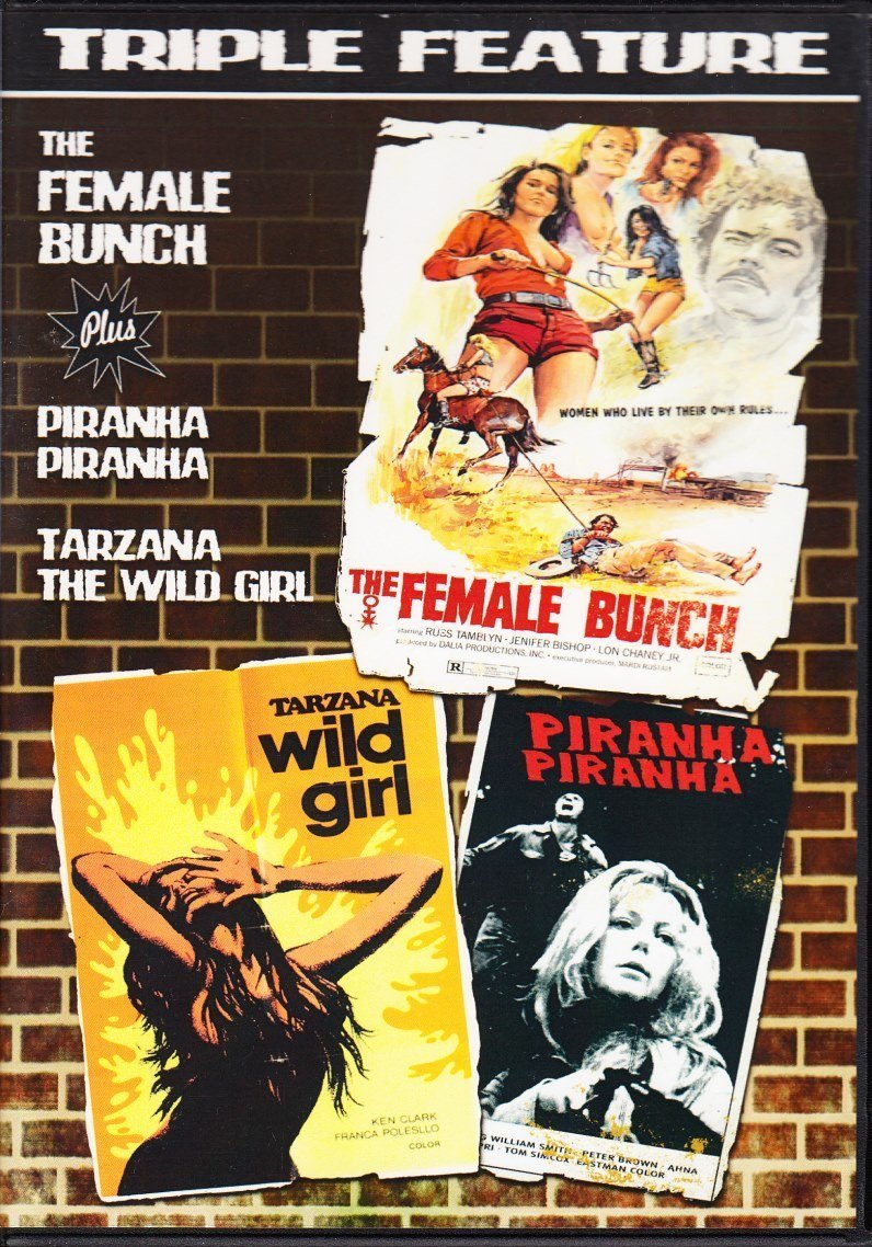 THE FEMALE BUNCH / PIRANHA PIRANHA / TARZANA THE WILD GIRL DVD