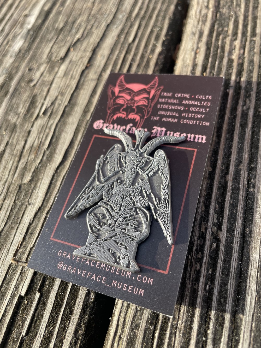 BAPHOMET ENAMEL PIN - SILVER