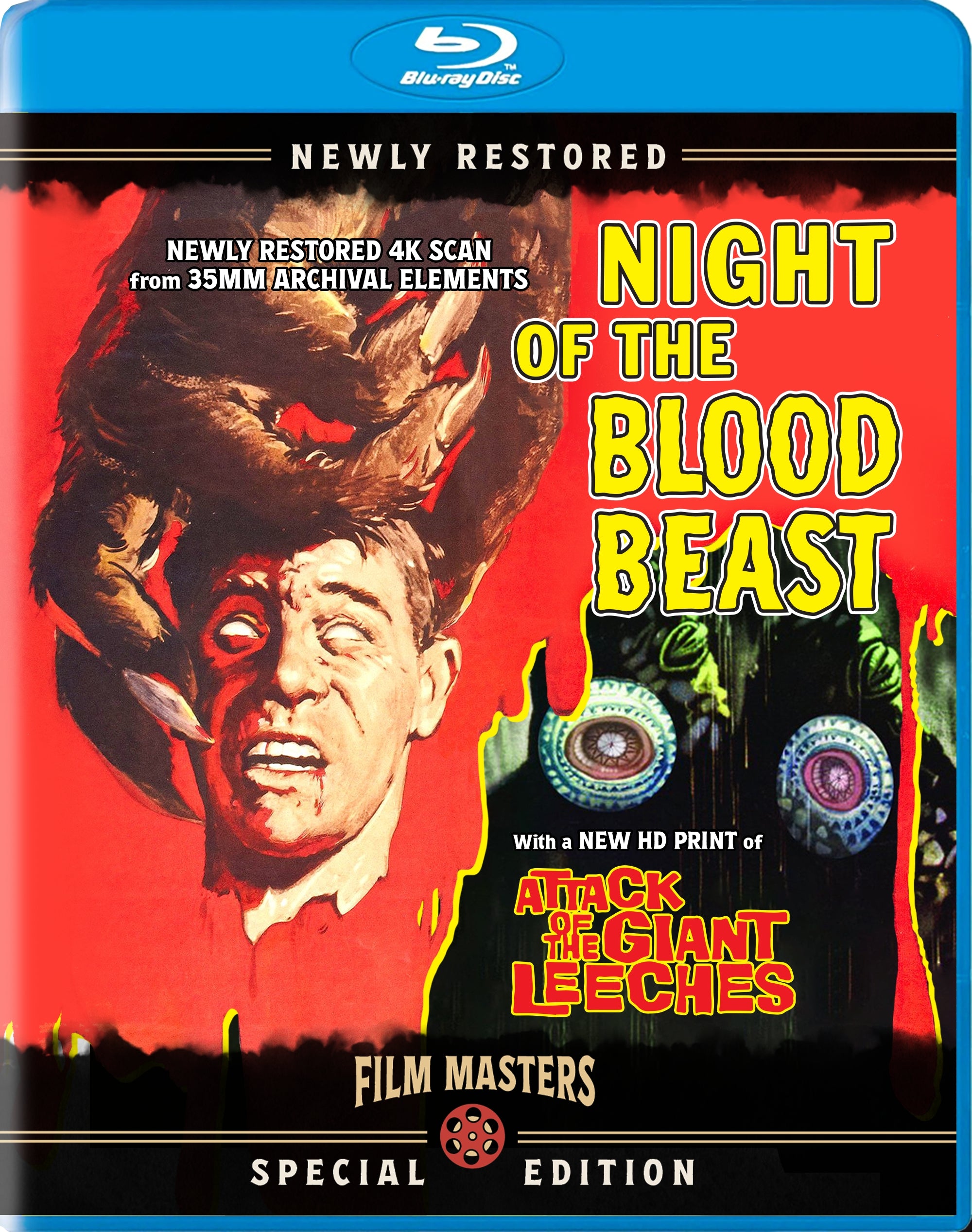 NIGHT OF THE BLOOD BEAST / ATTACK OF THE GIANT LEECHES BLU-RAY