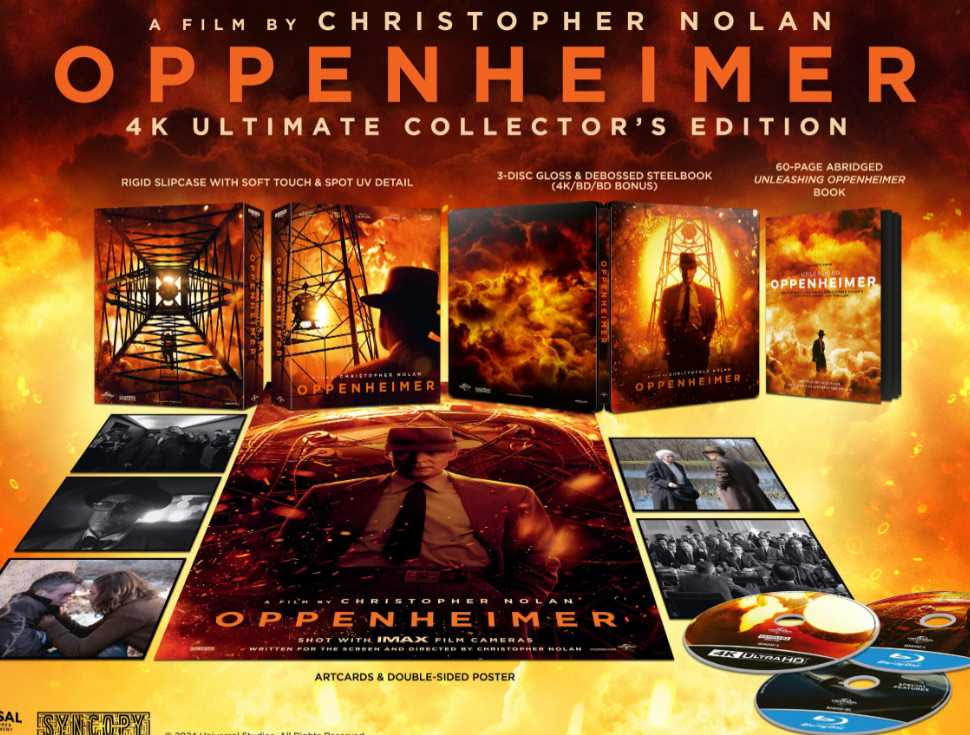 OPPENHEIMER (REGION FREE IMPORT - LIMITED EDITION) 4K UHD/BLU-RAY STEELBOOK [PRE-ORDER]