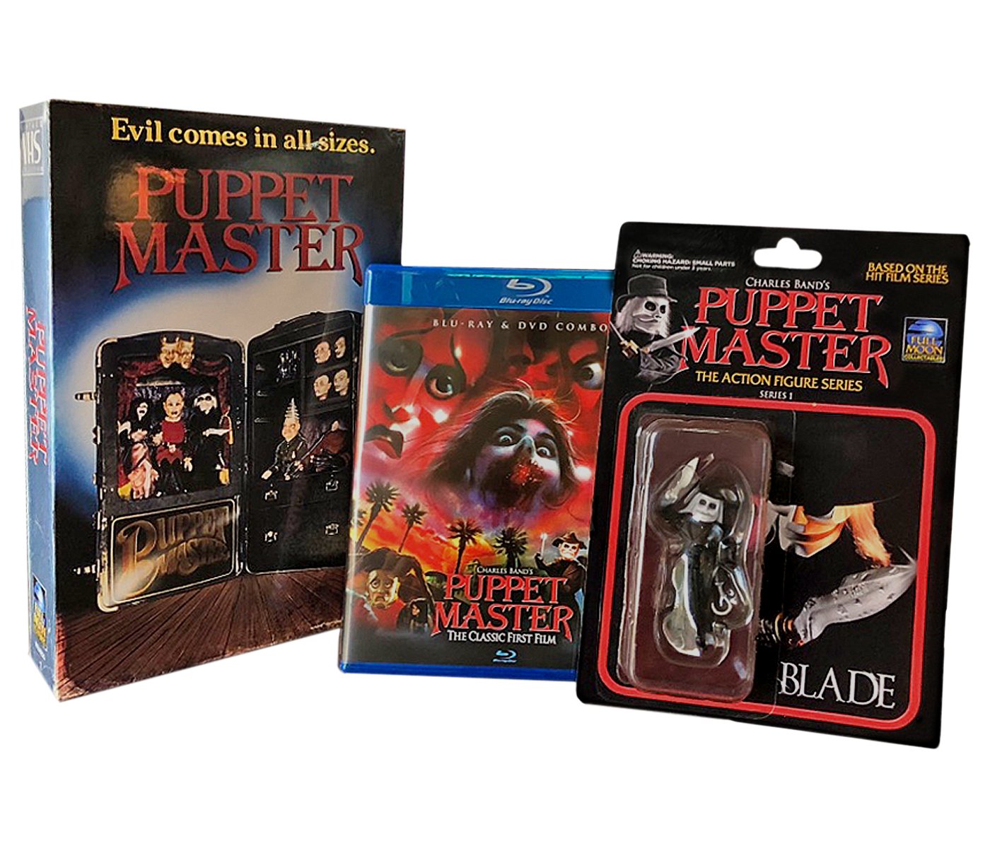 PUPPET MASTER (LIMITED EDITION) VHS BOX BLU-RAY/ACTION FIGURE [SCRATCH AND DENT]