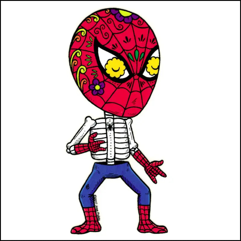 DAY OF THE DEAD SPIDERMAN STICKER