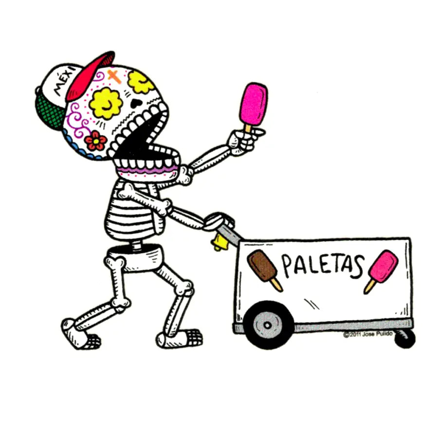 DAY OF THE DEAD ICE CREAM MAN STICKER