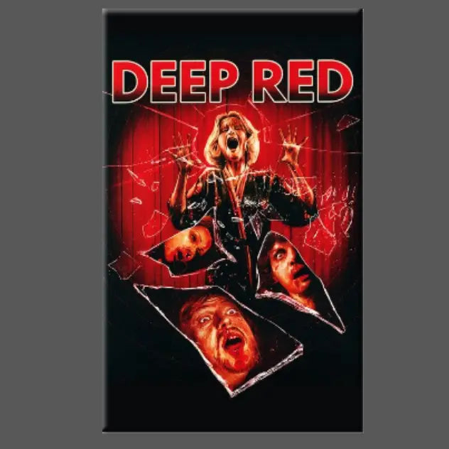 DEEP RED BROKEN GLASS MAGNET