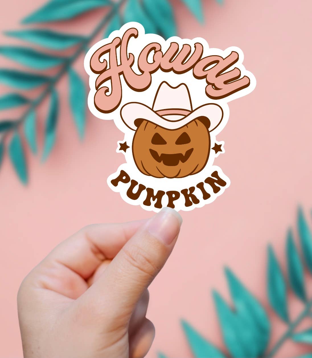 HOWDY PUMPKIN STICKER