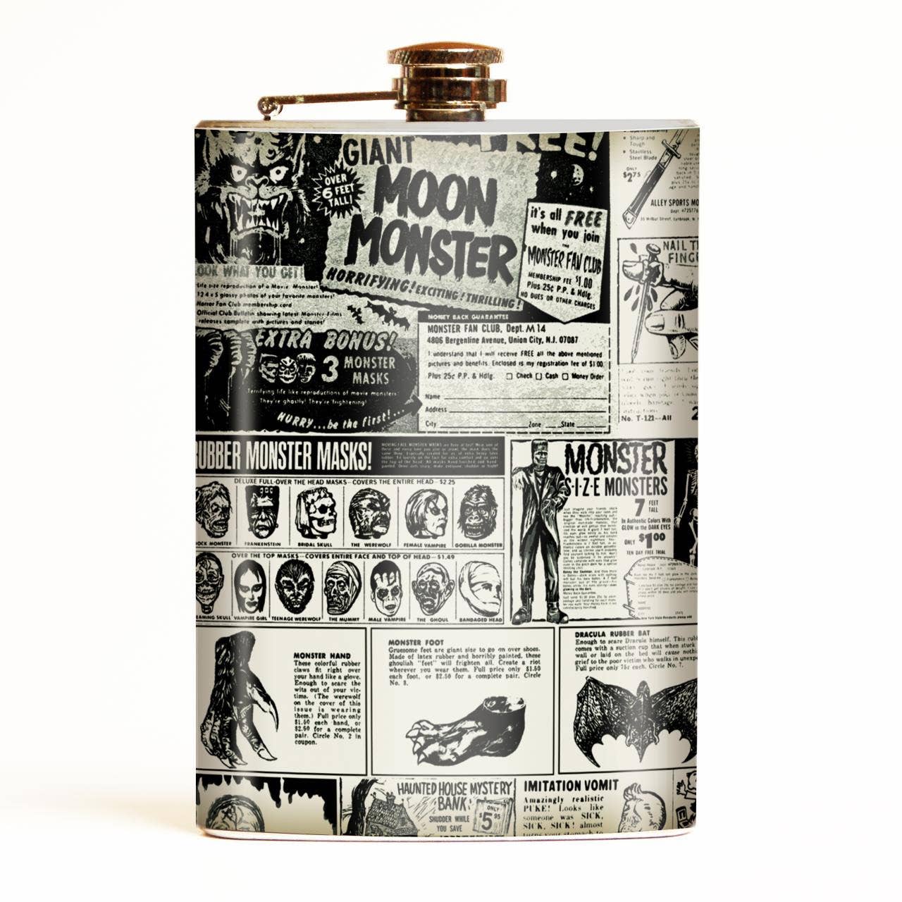 MONSTER MAGAZINE ADS FLASK