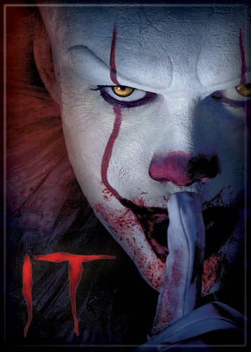 IT 2017 PENNYWISE AND LOGO MAGNET