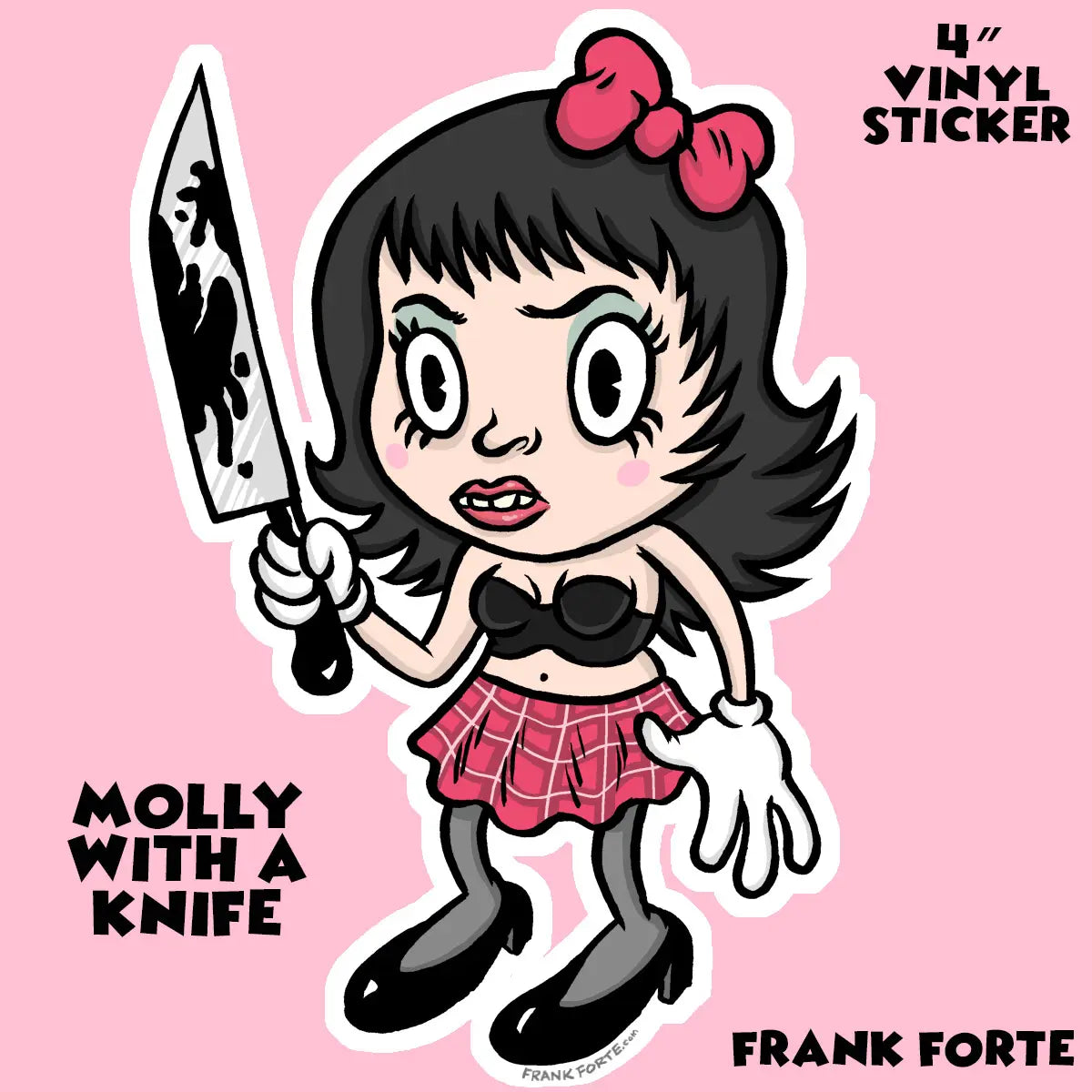 MOLLY WITH A KNIFE STICKER