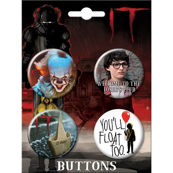 IT MOVIE 2017 4 BUTTON SET