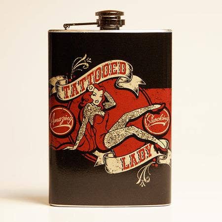 TATTOOED LADY FLASK