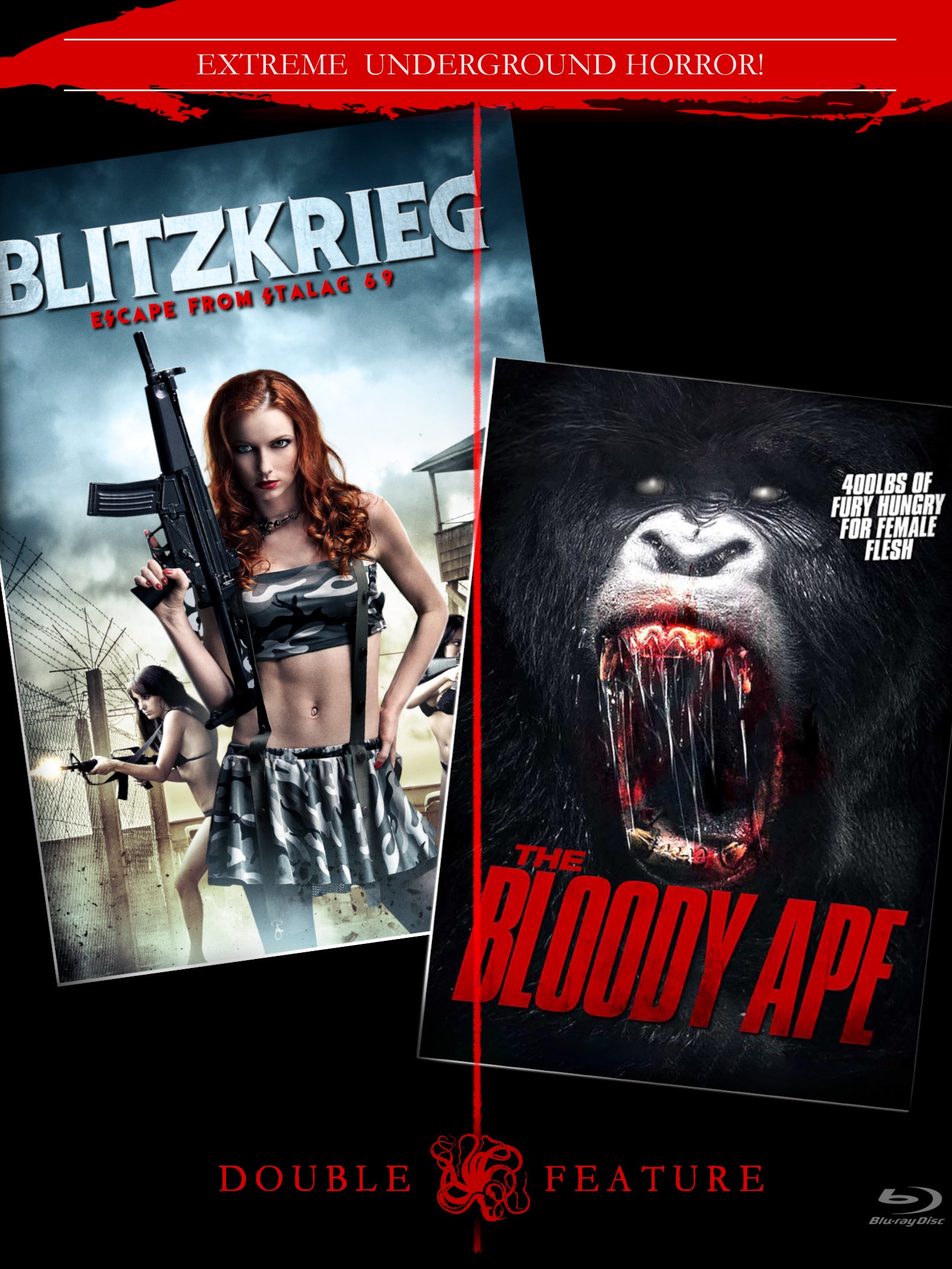 BLITZKRIEG: ESCAPE FROM STALAG 17 / THE BLOODY APE BLU-RAY