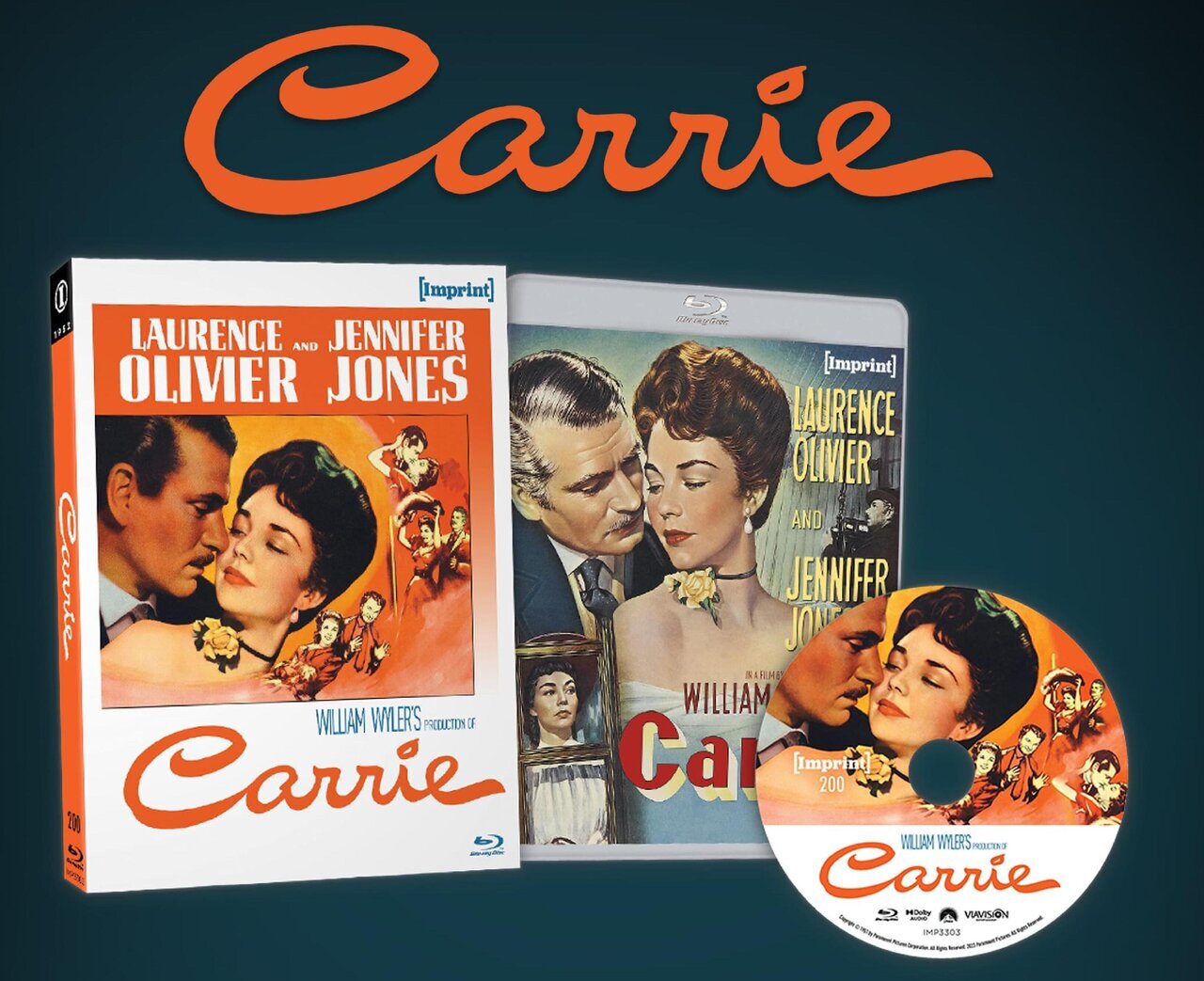 CARRIE (1952) (REGION FREE IMPORT - LIMITED EDITION) BLU-RAY