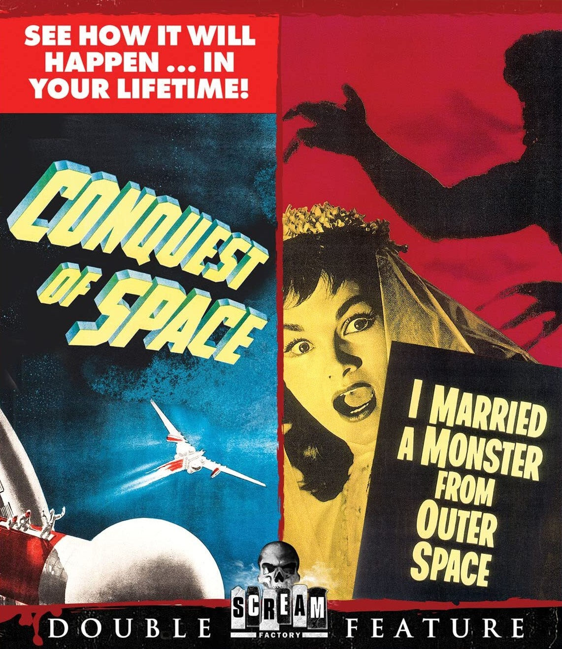 CONQUEST OF SPACE / I MARRIED A MONSTER FROM OUTER SPACE BLU-RAY