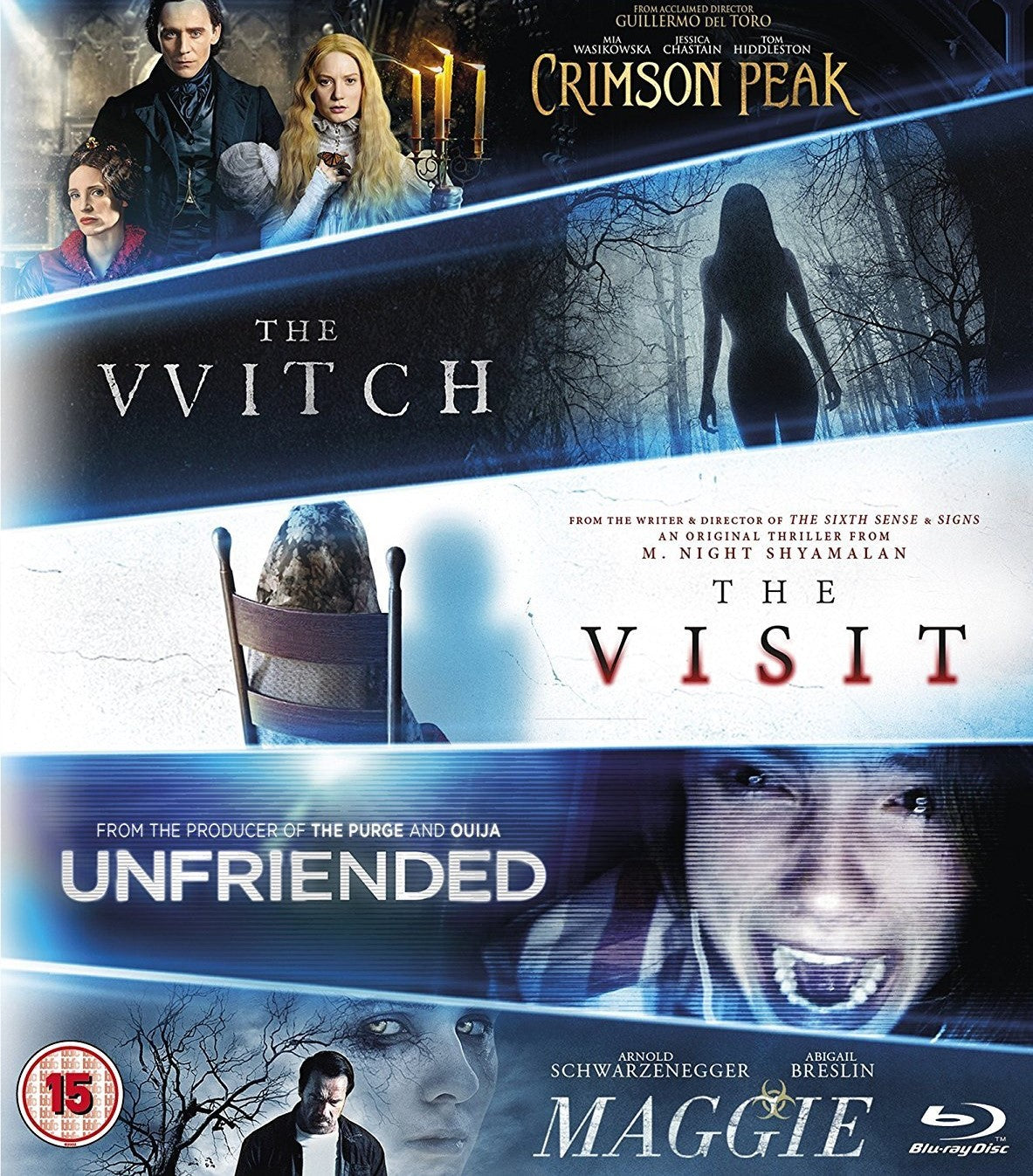 CRIMSON PEAK / THE WITCH / THE VISIT / UNFRIENDED / MAGGIE (REGION B IMPORT) BLU-RAY