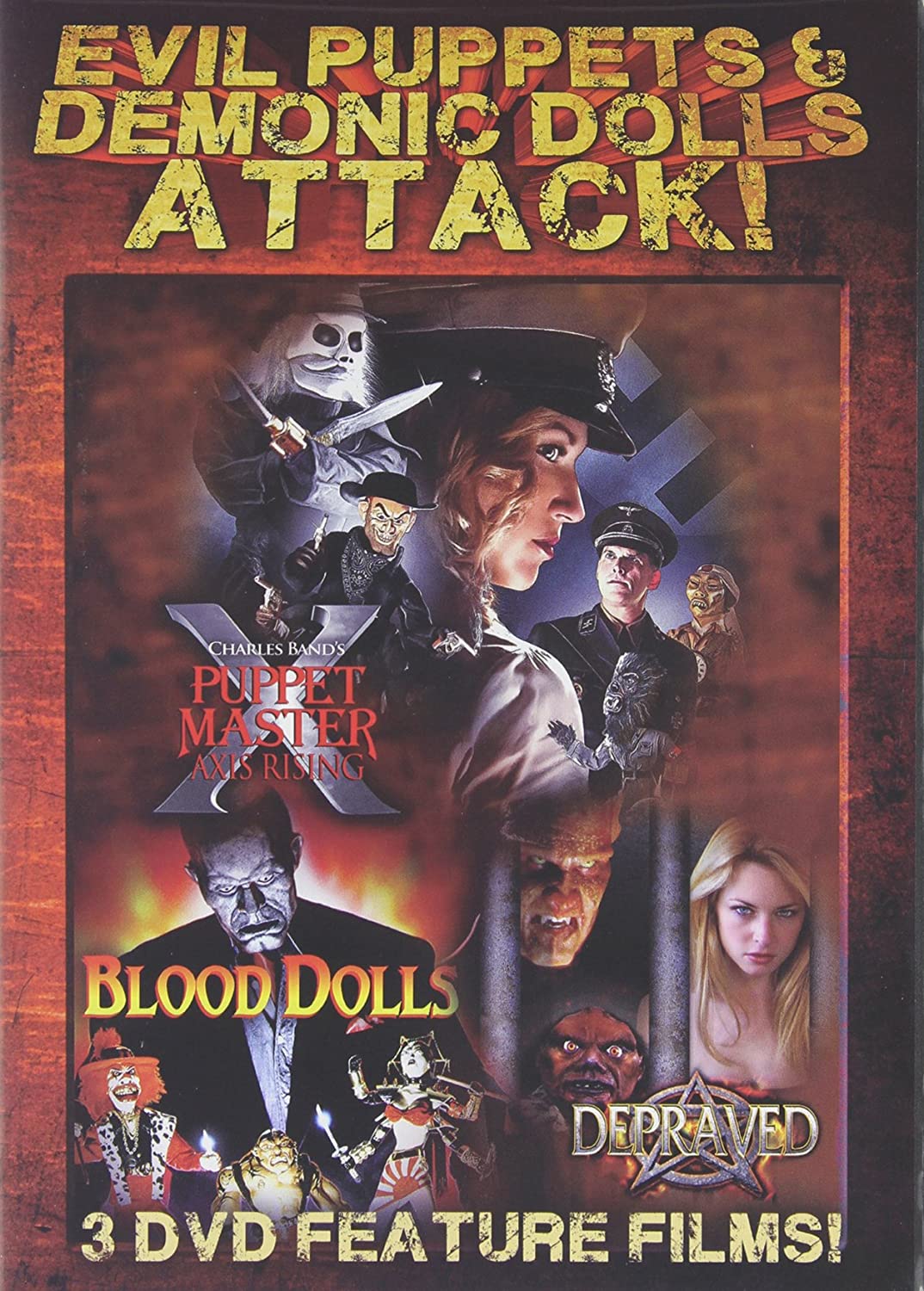 EVIL PUPPETS AND DEMONIC DOLLS ATTACK 3-PACK DVD