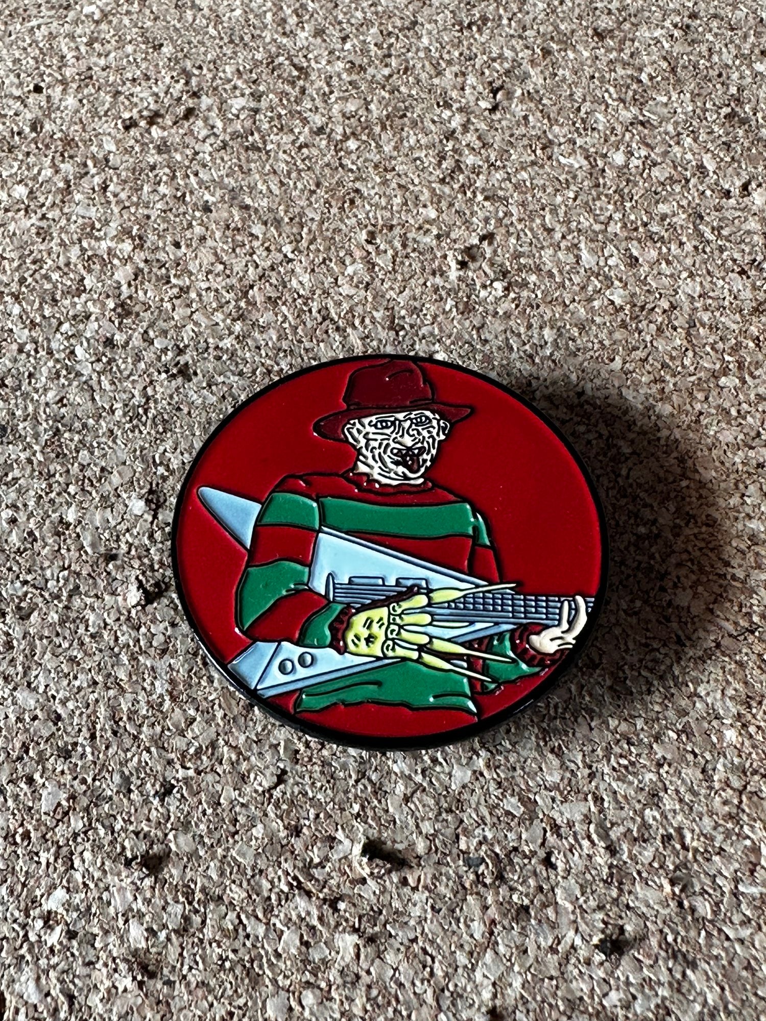 SHREDDING FREDDY ENAMEL PIN