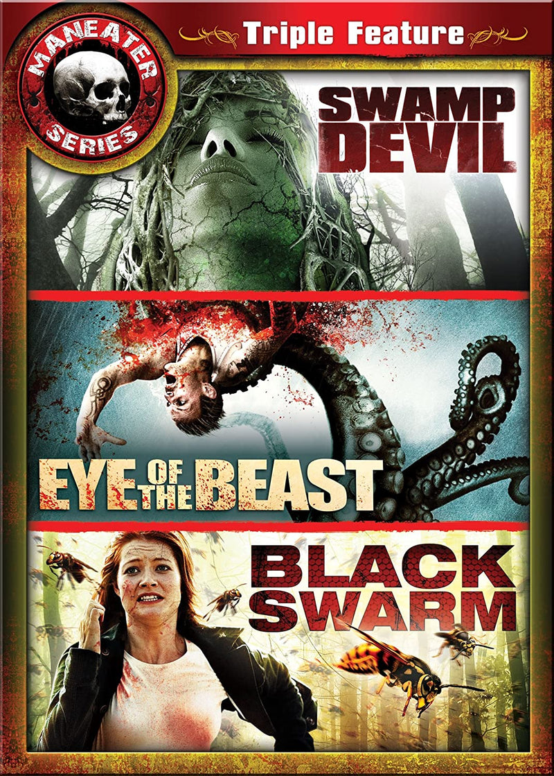 Maneater Series Triple Feature Volume 2 (Swamp Devil / Eye Of The Beast Black Swarm) Dvd