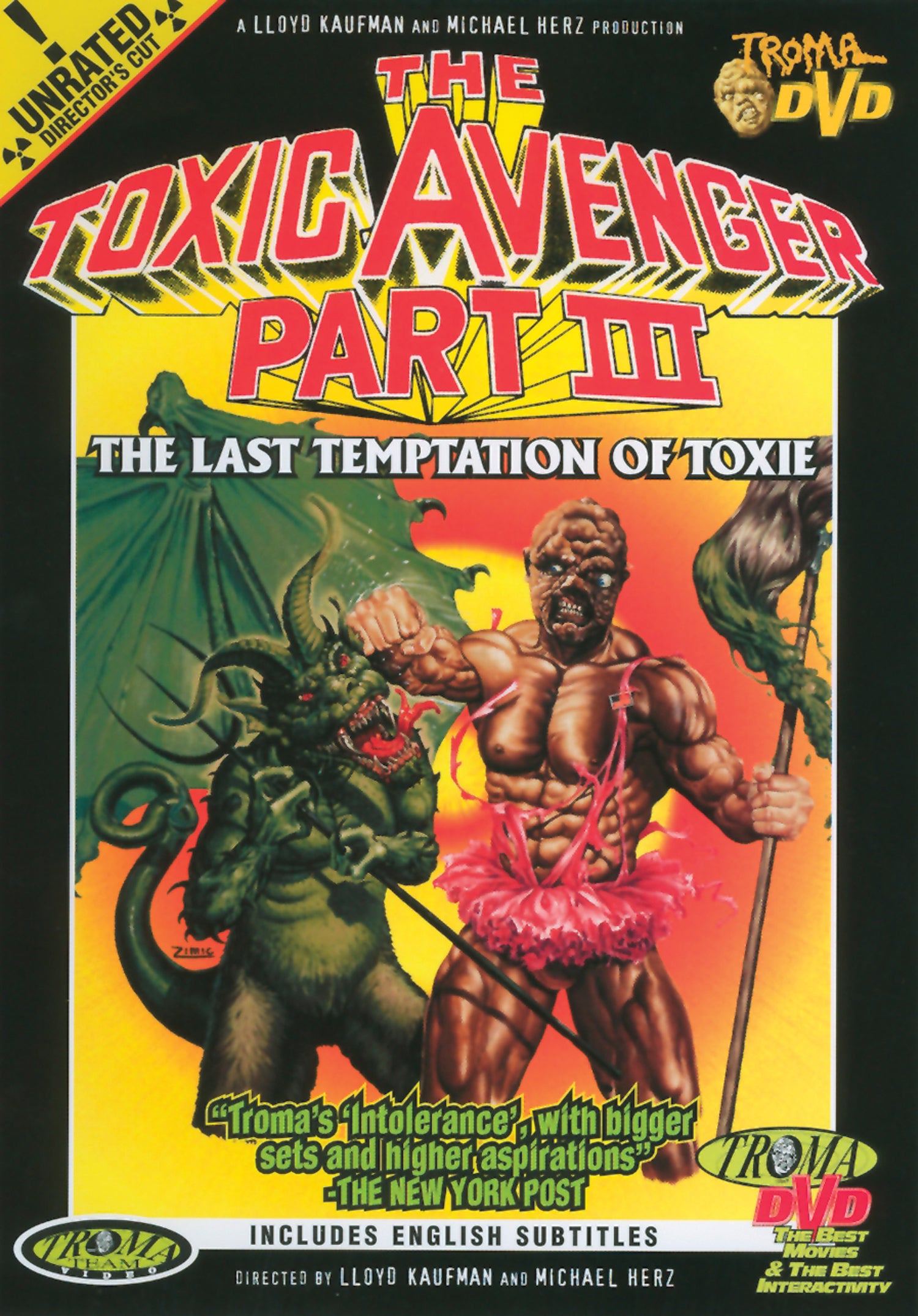 THE TOXIC AVENGER PART III: THE LAST TEMPTATION OF TOXIE DVD
