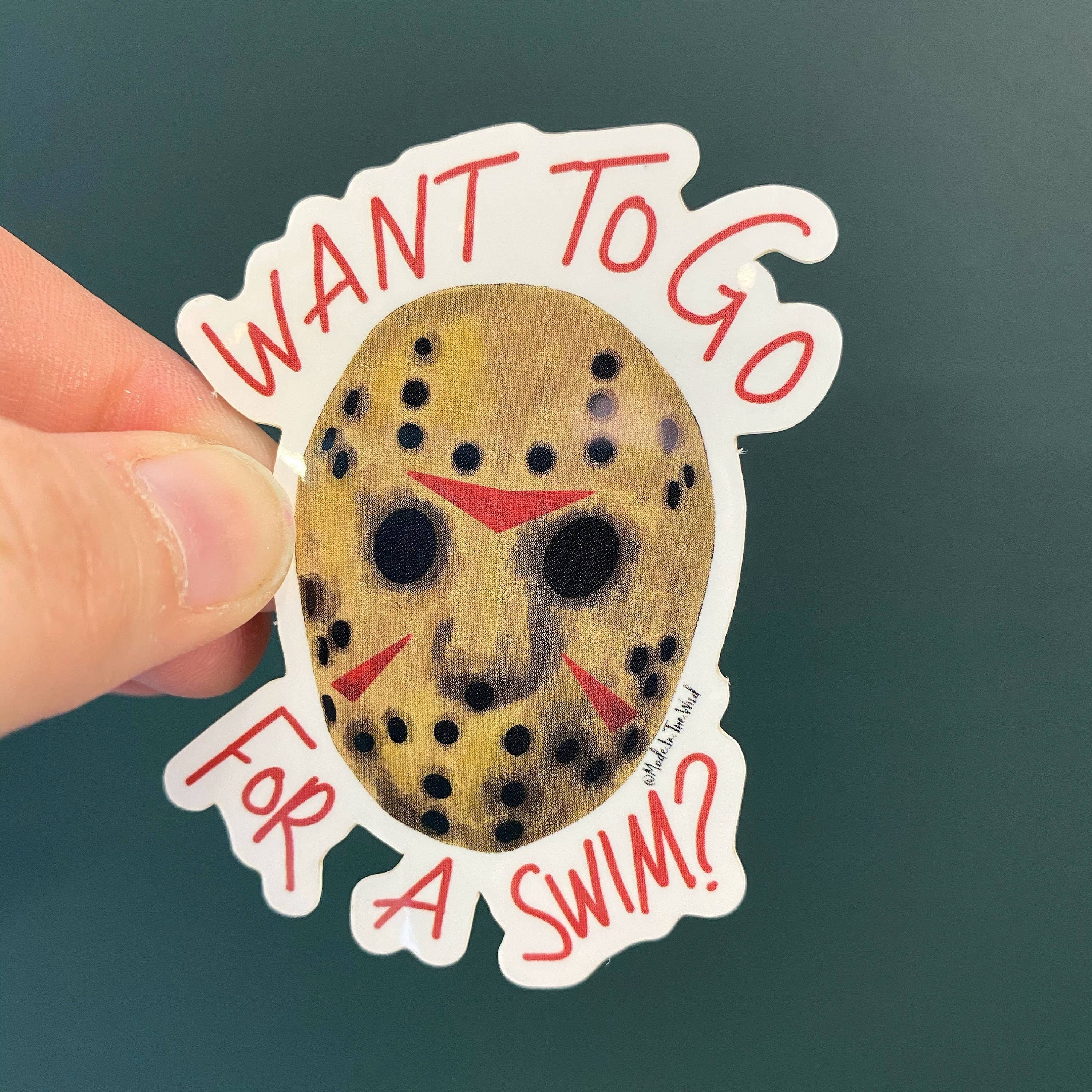 WANT TO GO FOR A SWIM STICKER