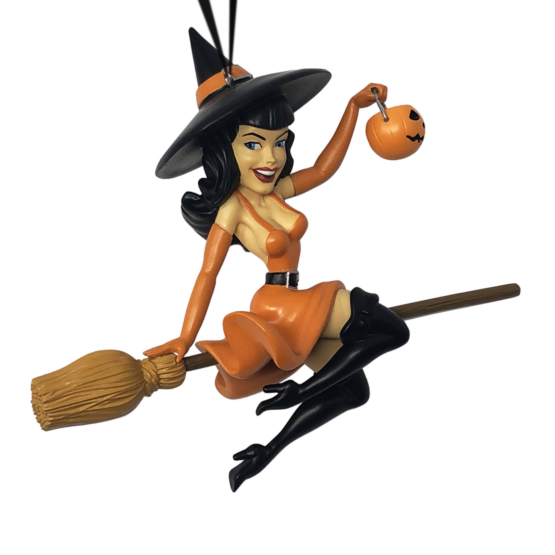 BETTIE PAGE TRICKS AND TREATS WITCH ORNAMENT