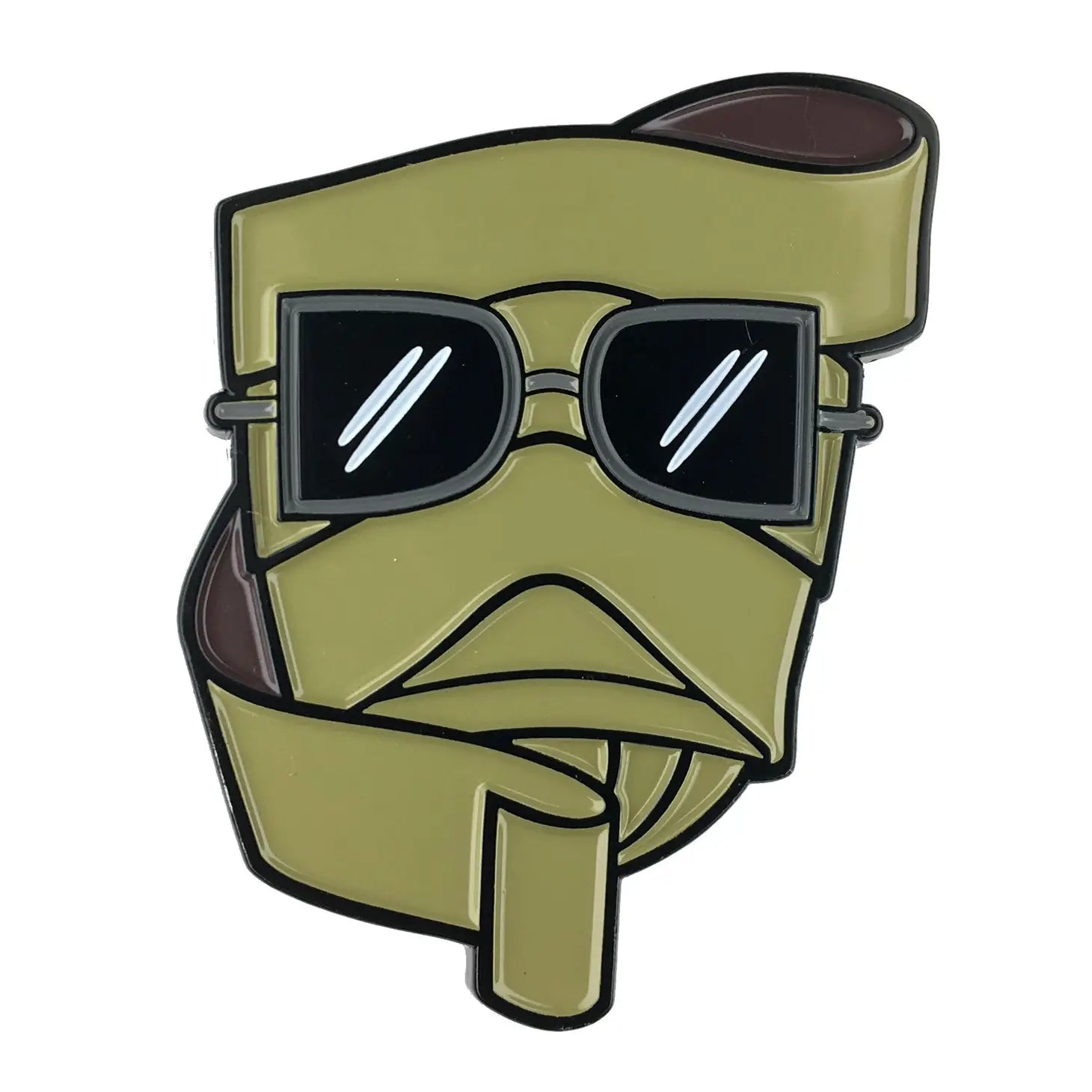 INVISIBLE MAN HEAD ENAMEL PIN